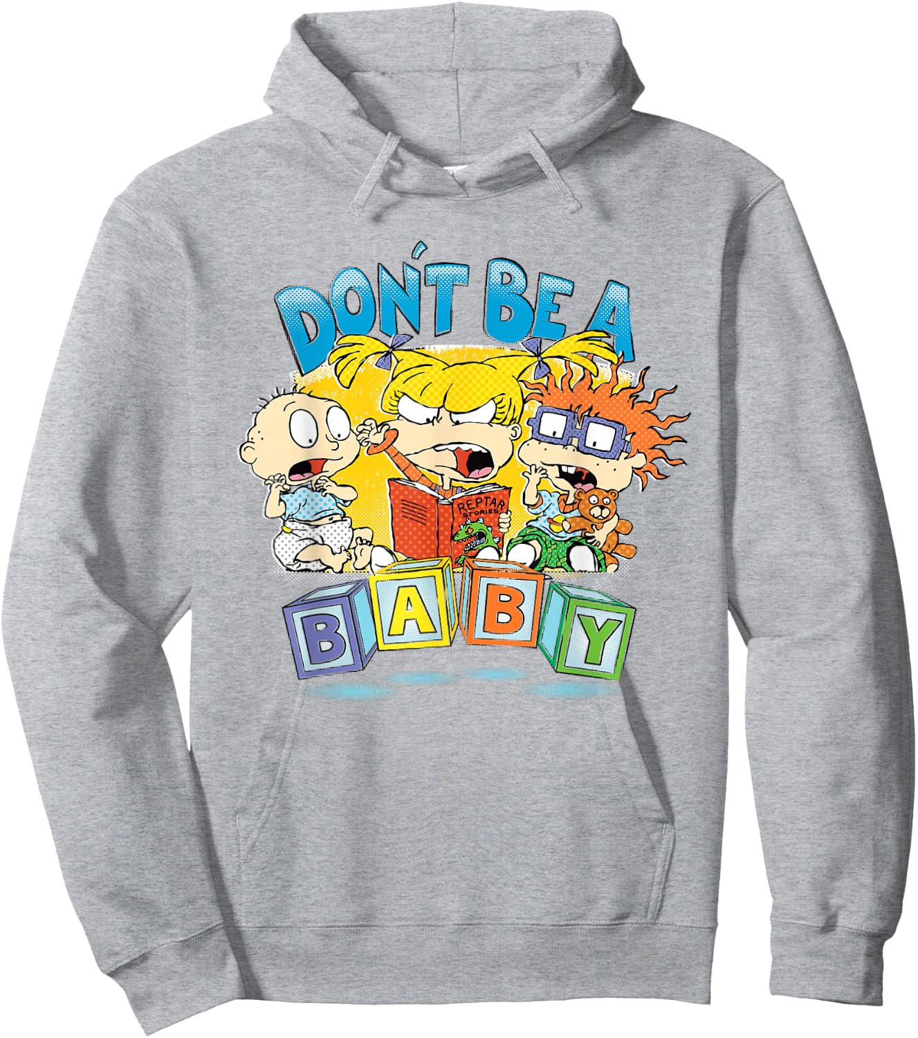 Rugrats Don't Be a Baby Blocks Hoodie - Hoodie | Ash