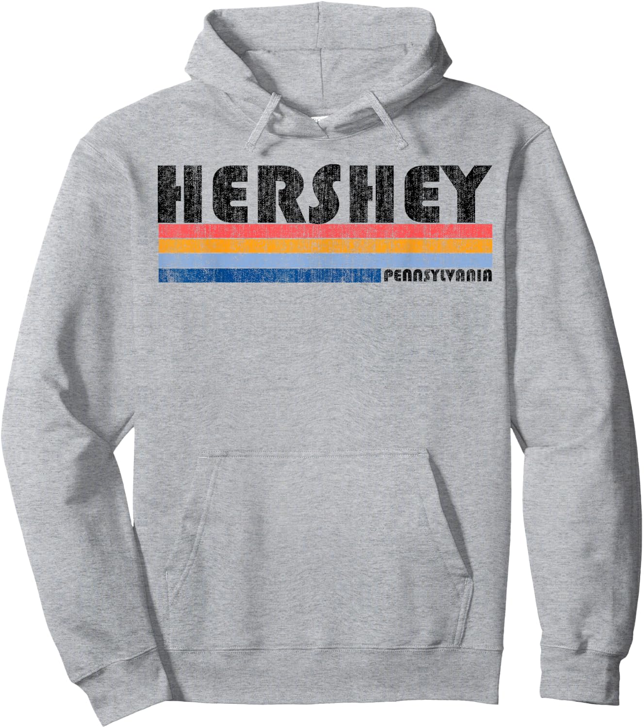 Vintage 1980s Style Hershey PA Hoodie - Hoodie | Ash