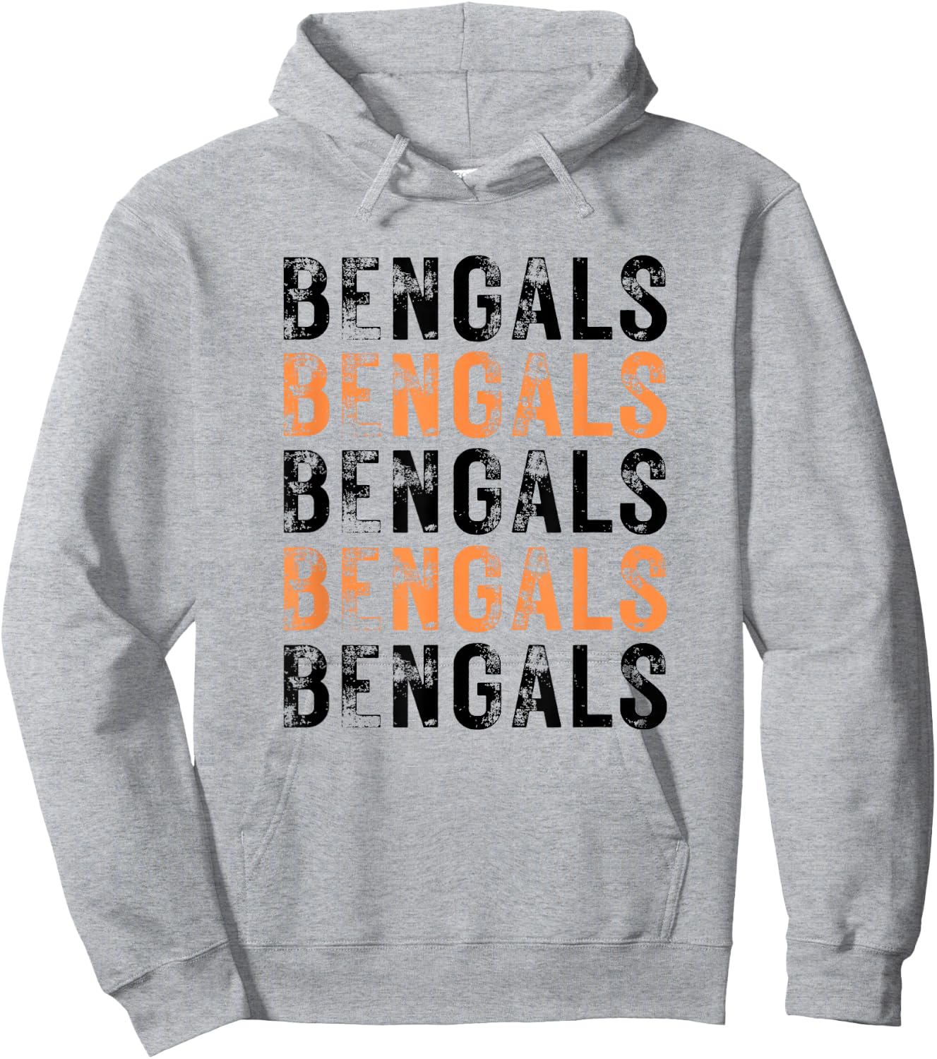 Distressed Bengals Hoodie - Hoodie | Ash