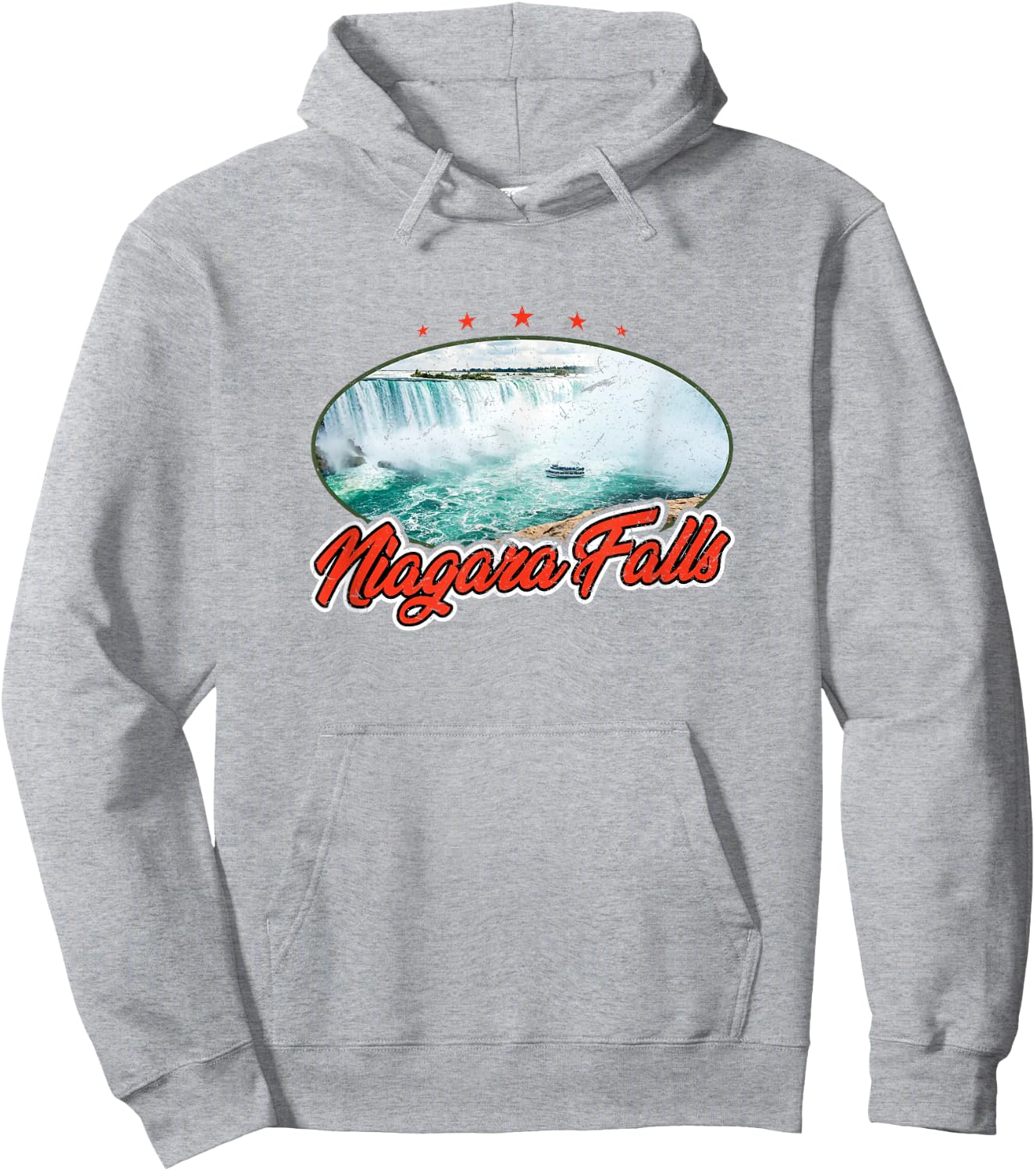 Niagara Falls Phototext Hoodie - Hoodie | Ash