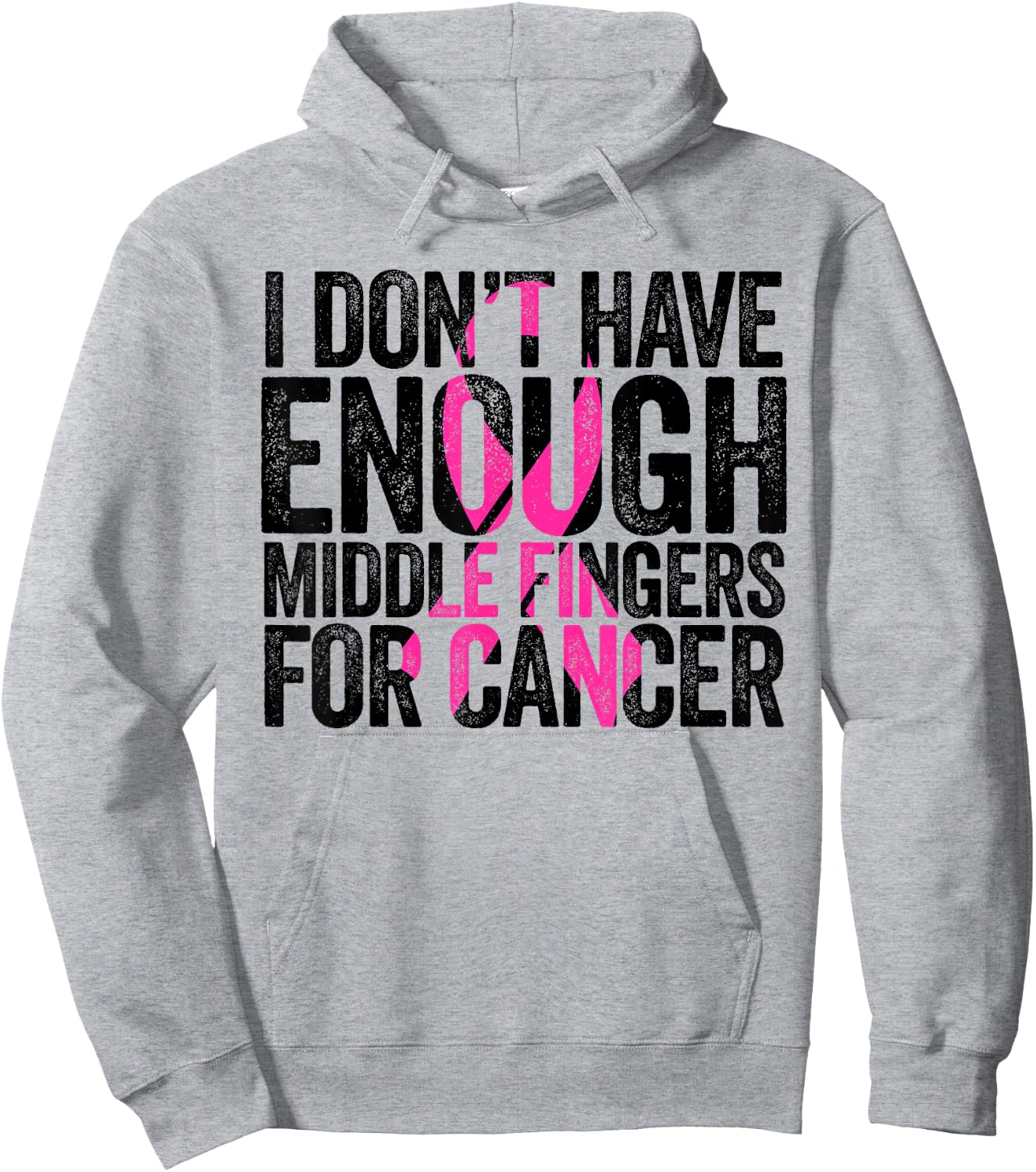 Fuck Breast Cancer Pink Bow Ladies Clothing Hoodie - Hoodie | Ash