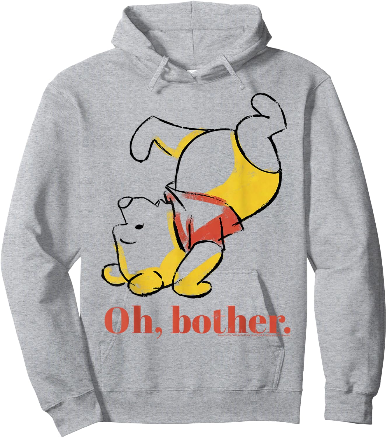 Disney Winnie The Pooh Oh Bother Sketch Hoodie - Hoodie | Ash