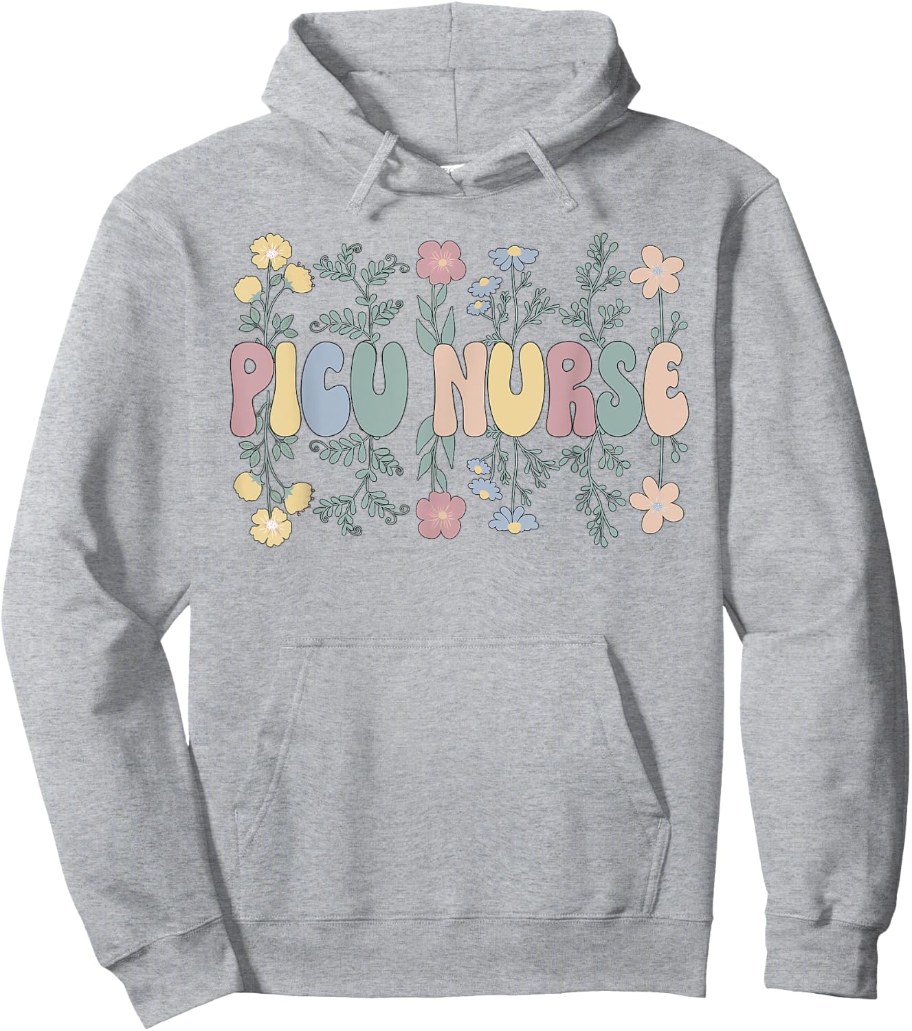 Groovy PICU Nurse Pediatric Intensive Care Unit Hoodie - Hoodie | Ash