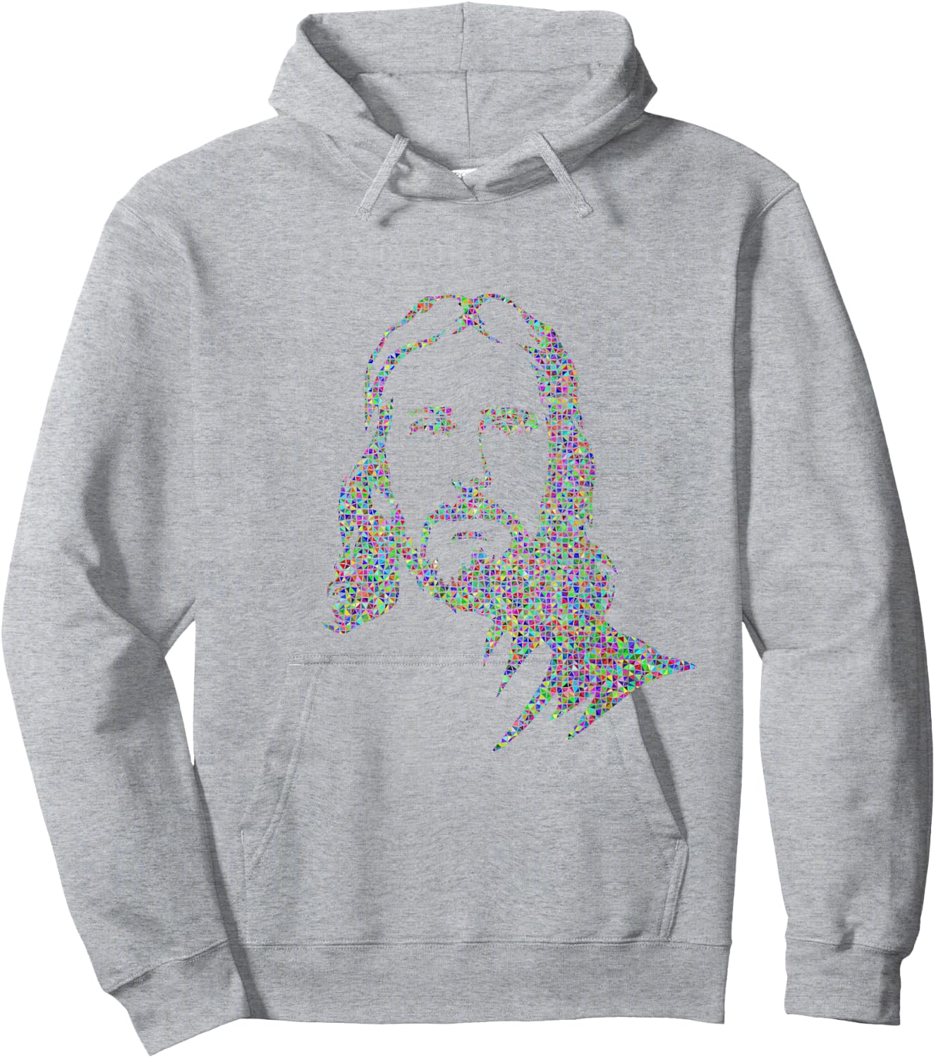 Jesus Christ Portrait Face Divine God Holy Hoodie - Hoodie | Ash