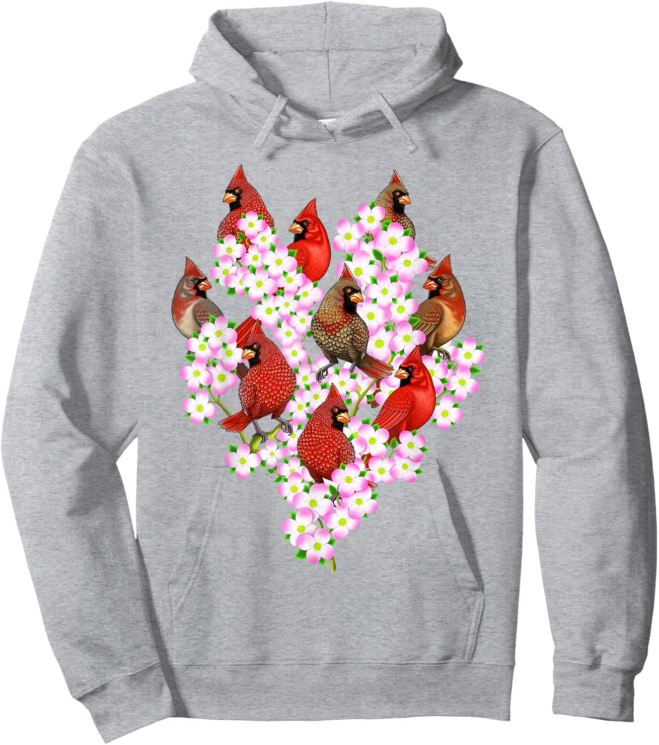 Red Cardinal Bird bird watchers Hoodie - Hoodie | Ash