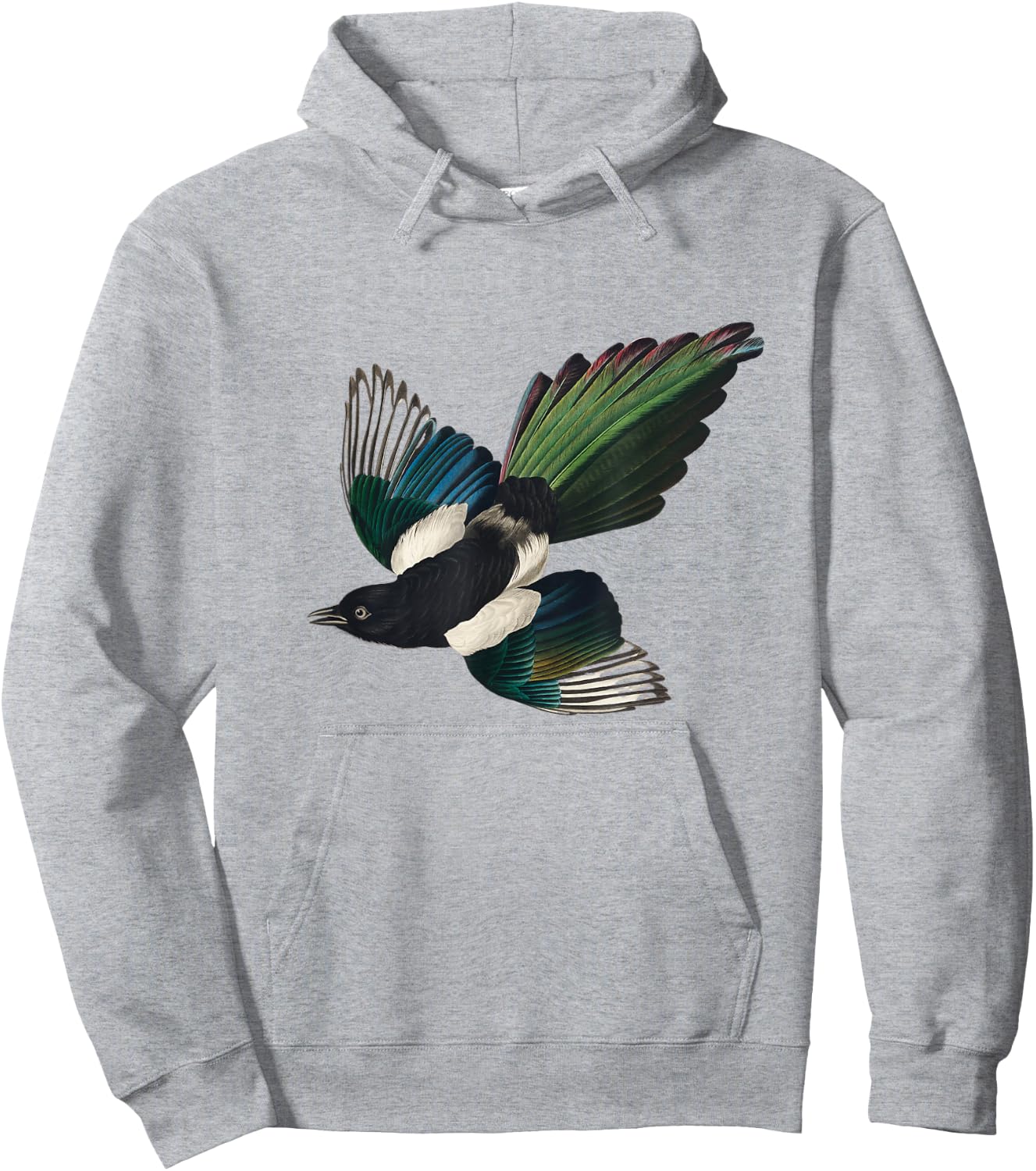 Magpie Bird Hoodie - Hoodie | Ash