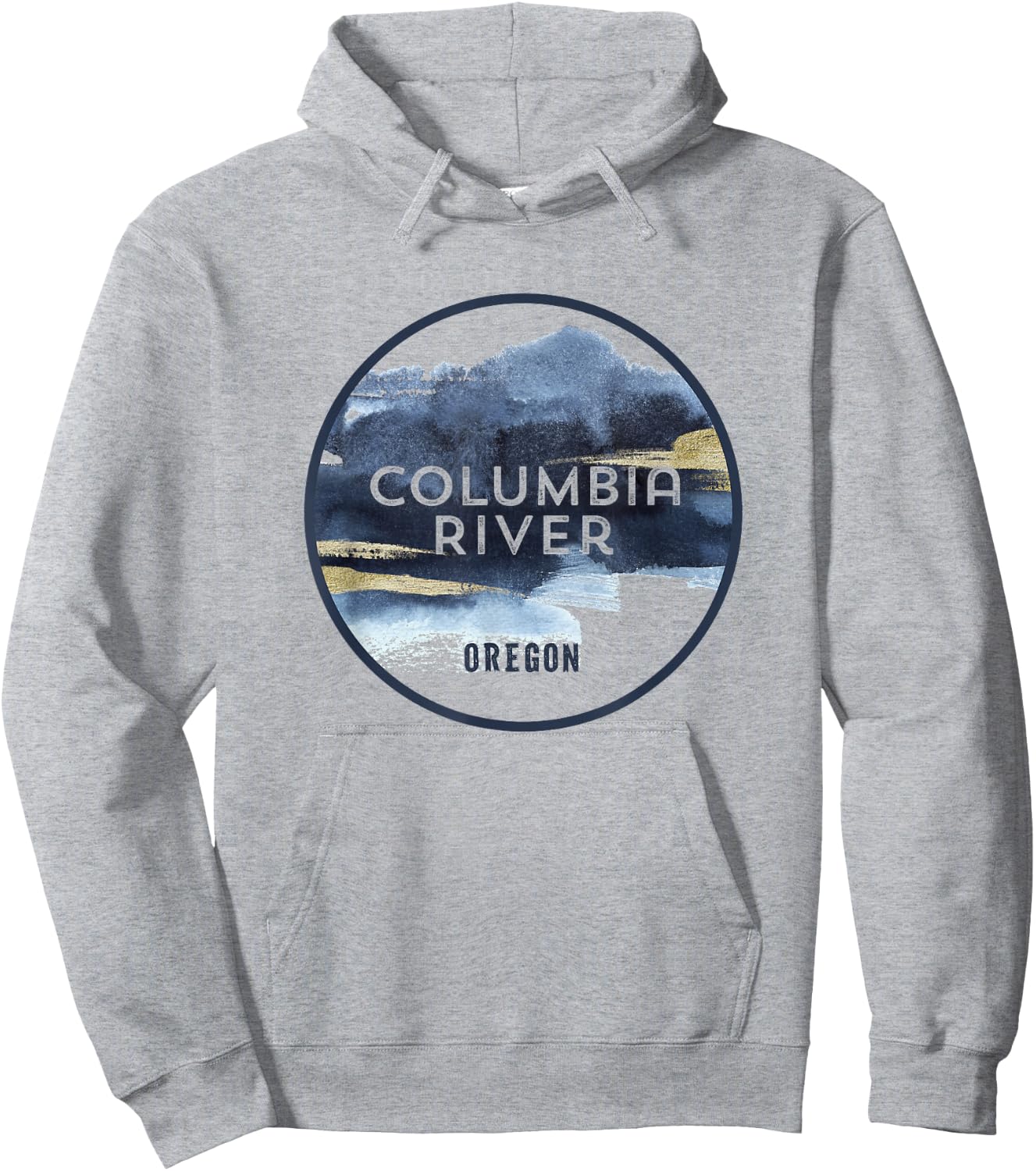 Columbia River Oregon Watercolour Souvenir Hoodie - Hoodie | Ash