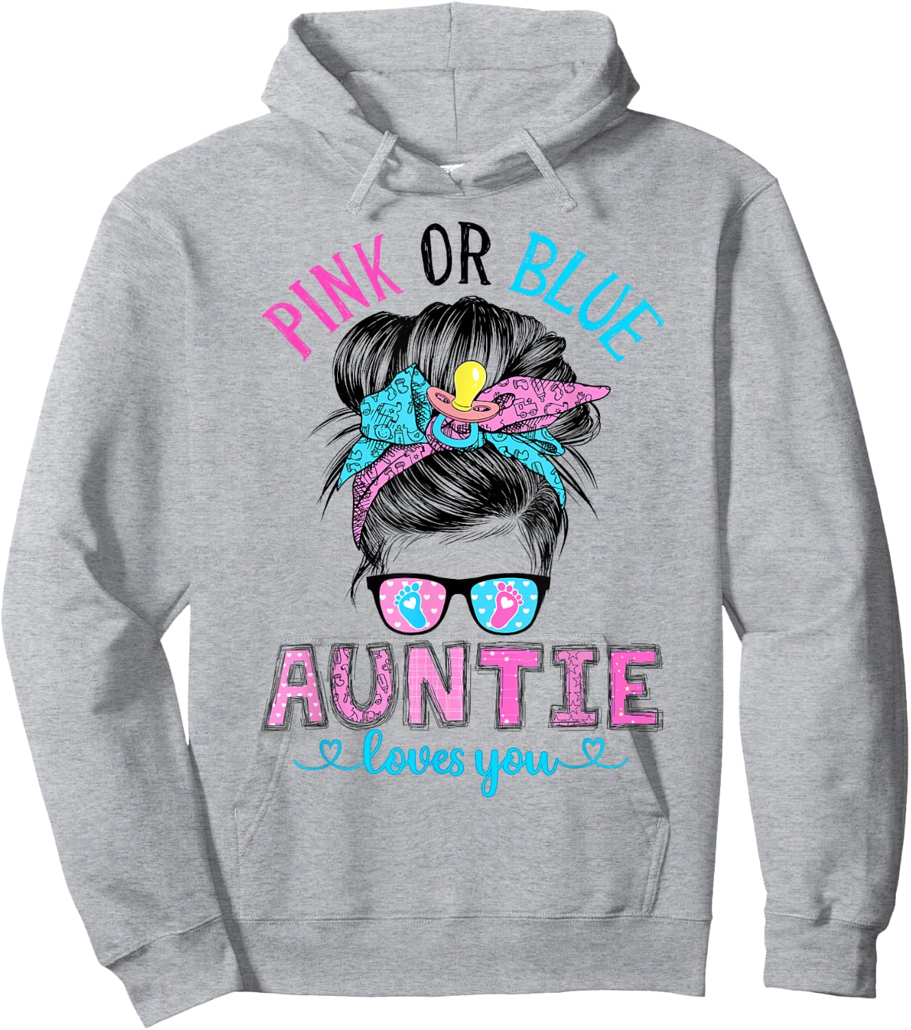 Pink or Blue Auntie Loves You Hoodie - Hoodie | Ash