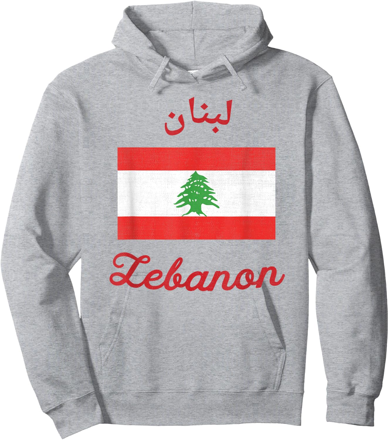 Lebanon Flag Hoodie - Hoodie | Ash
