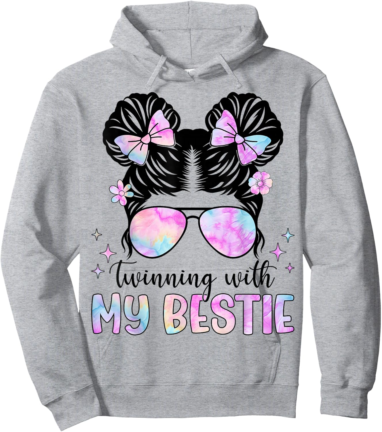 Twinning with My Bestie Spirit Week Girls Hoodie - Hoodie | Ash
