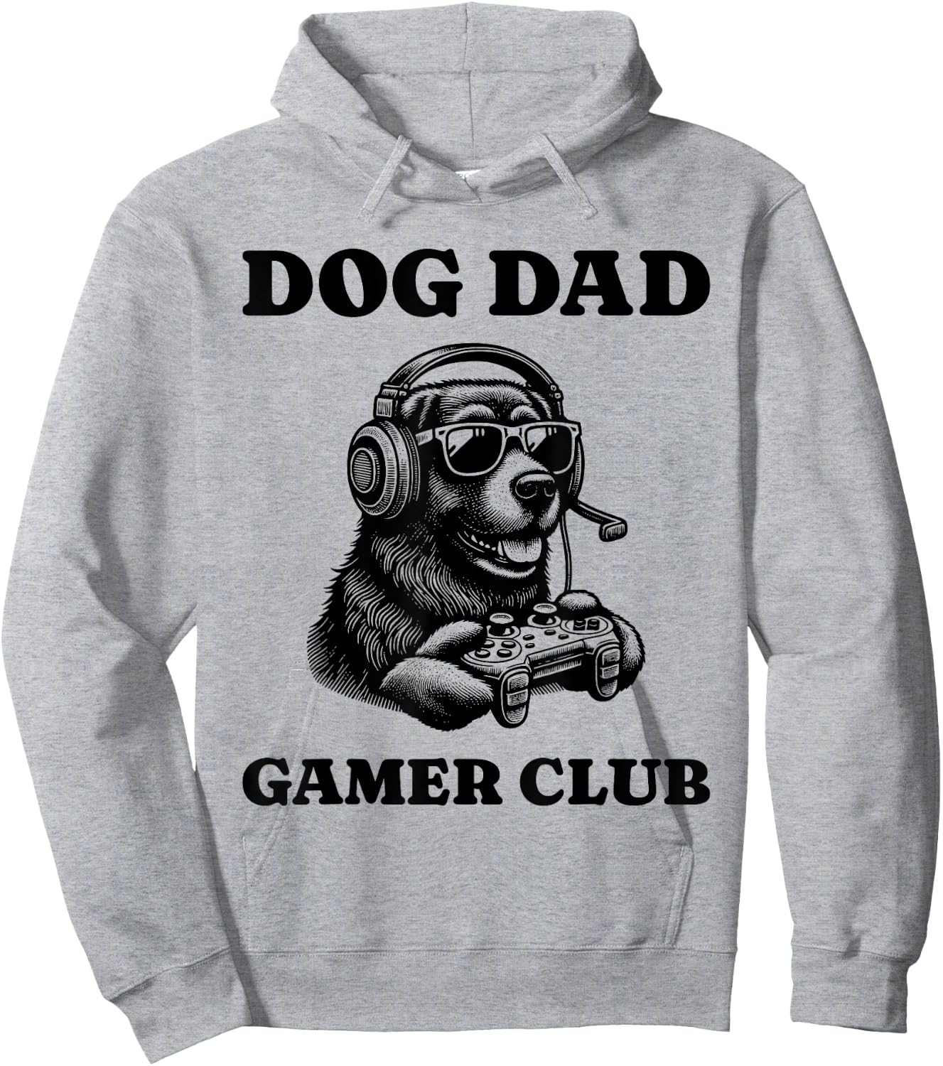 Dog Dad Gamer Club Video Games Player Hoodie - Hoodie | Ash