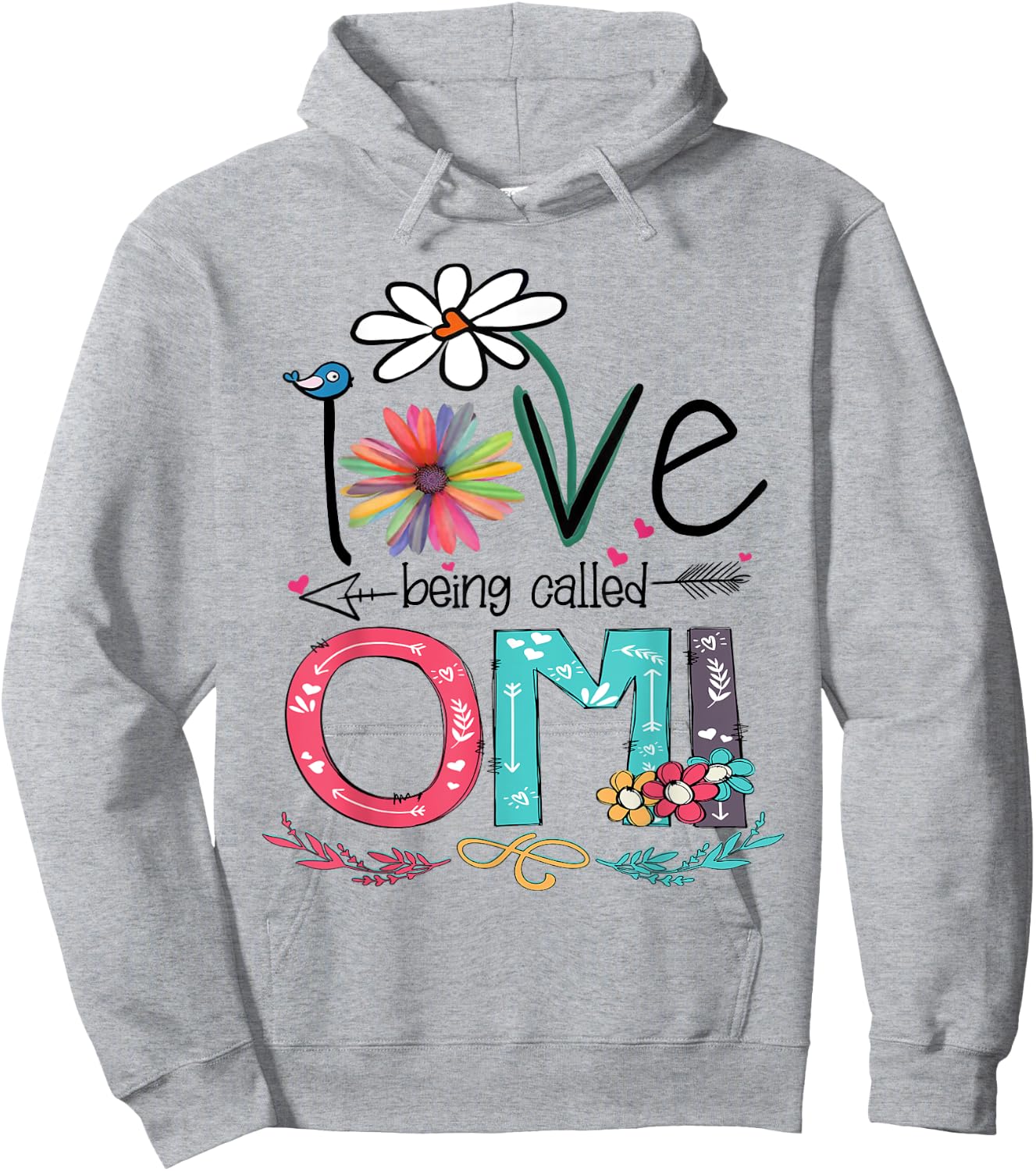 I Love Being Called Omi Sunflower Shirt Hoodie - Hoodie | Ash