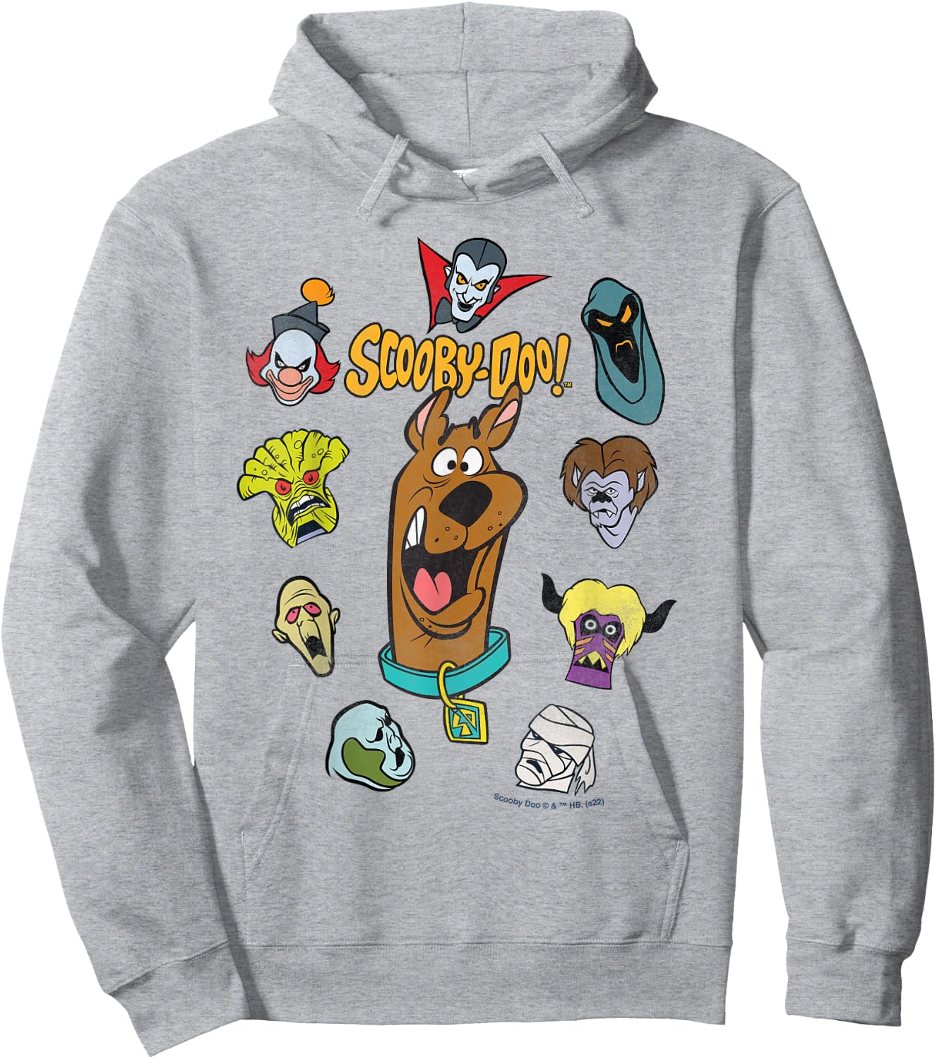 Scooby Doo Floating Heads Hoodie - Hoodie | Ash