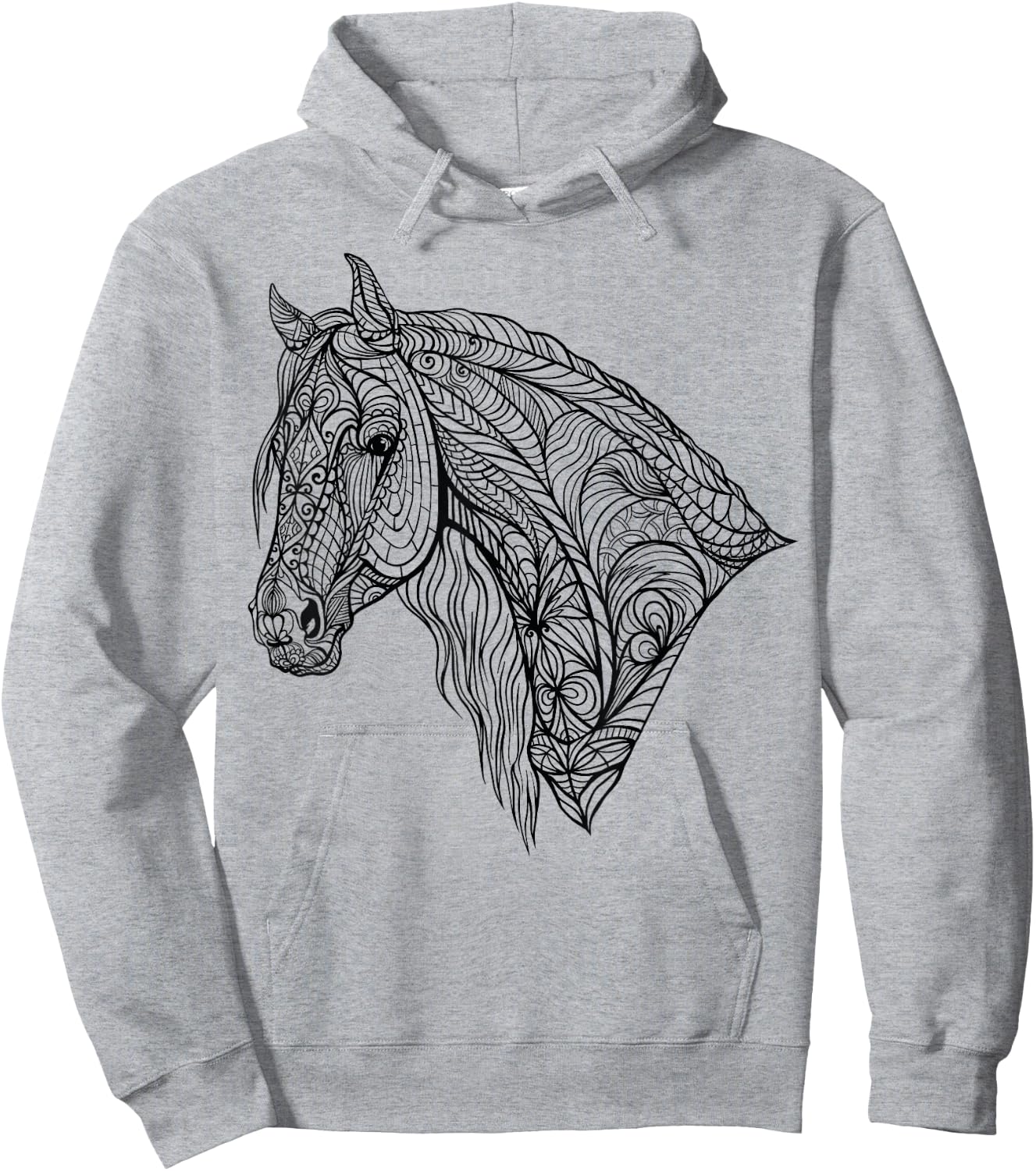Cute horse to paint and color in for children Hoodie - Hoodie | Ash
