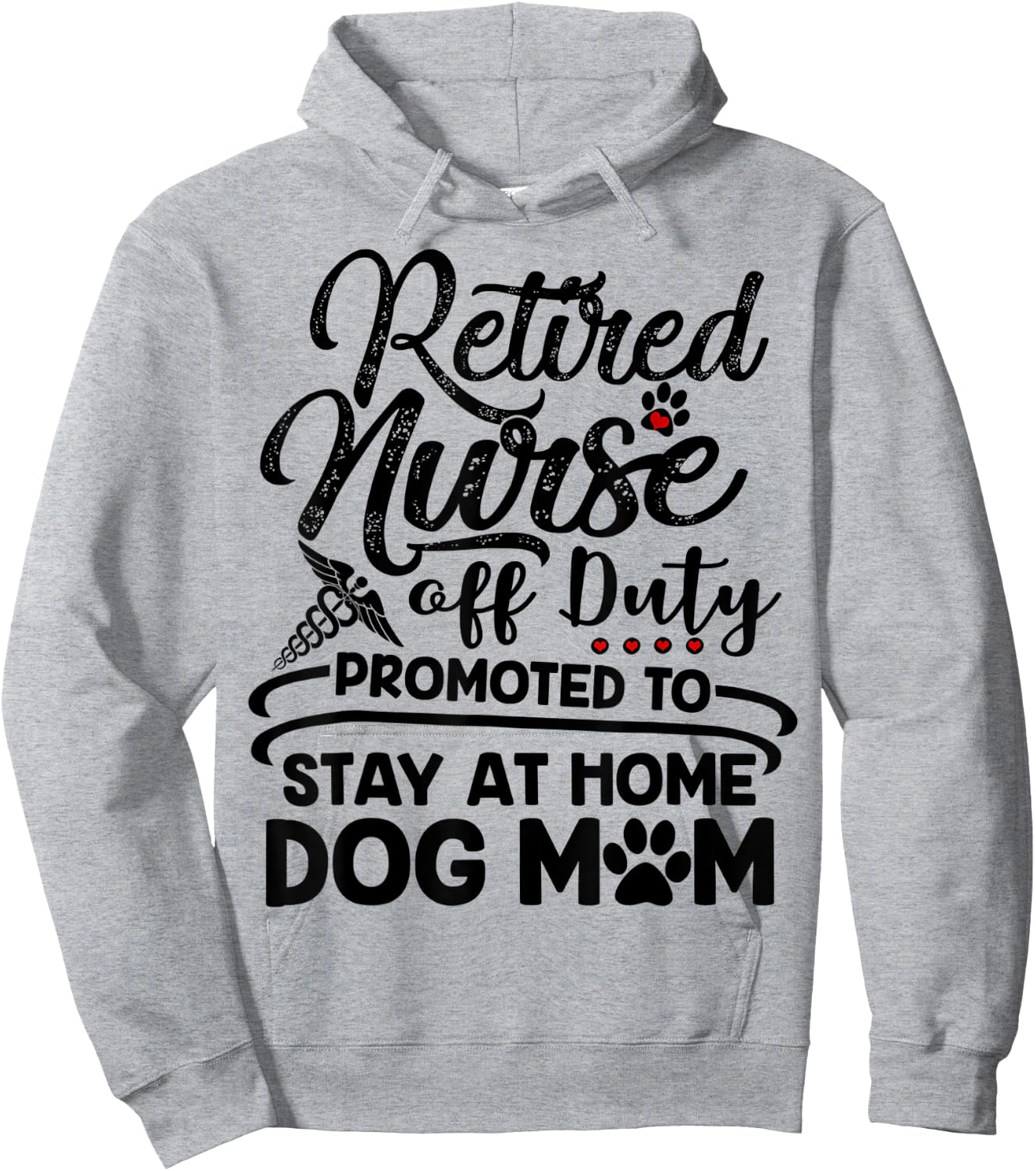 Retired Nurse Stay At Home Dog Mom Mother's Day Hoodie - Hoodie | Ash