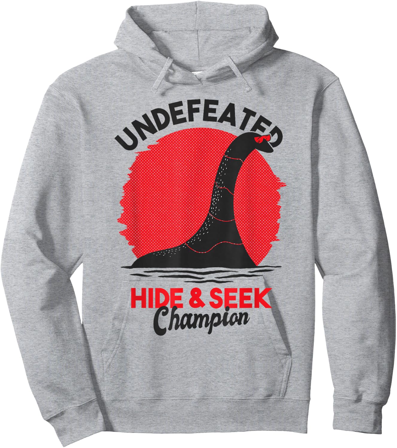 Loch Ness Undefeated Hide & Seek Nessie Gift Hoodie - Hoodie | Ash