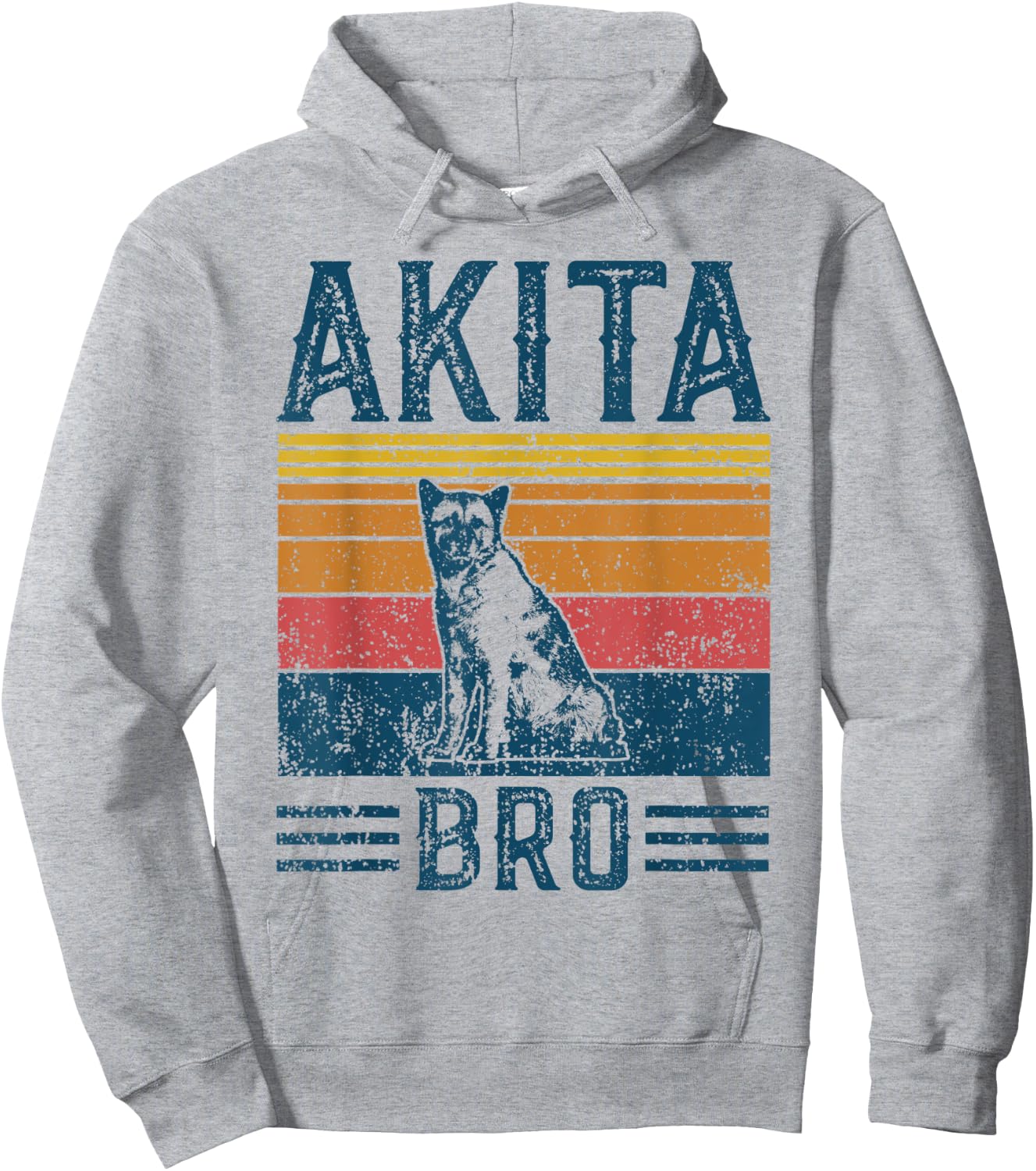 Dog Akita Bro - Vintage Akita Bro Women Kids Hoodie - Hoodie | Ash