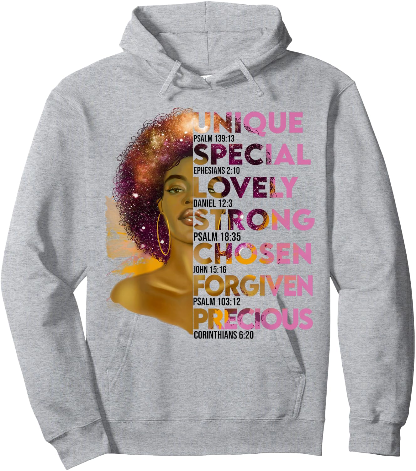 Motivational Bible Verse for African Women Hoodie - Hoodie | Ash