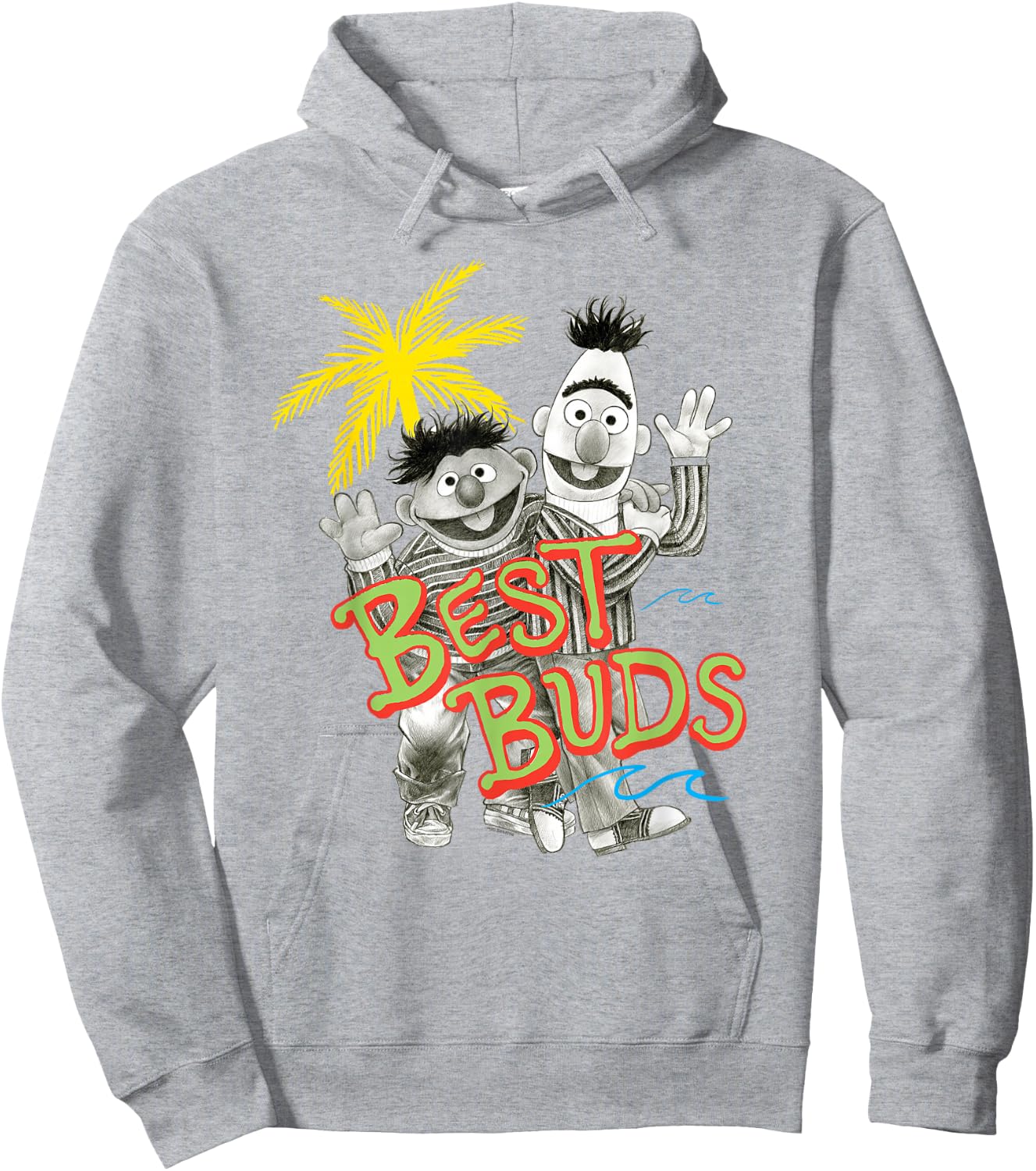 Sesame Street Bert and Ernie Best Buds Hoodie - Hoodie | Ash