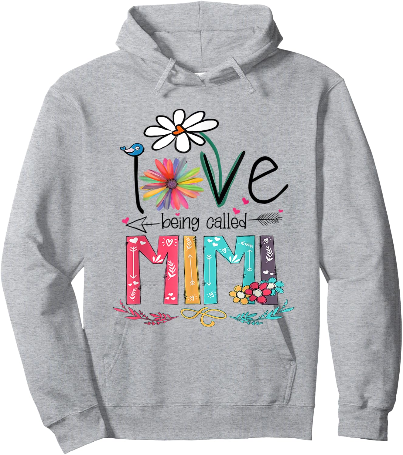 I Love Being Called Mimi Sunflower Hoodie - Hoodie | Ash
