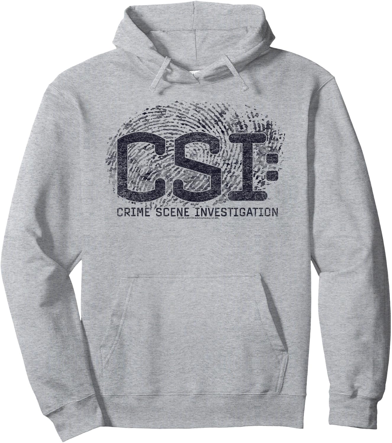 CSI Distressed Logo Hoodie - Hoodie | Ash