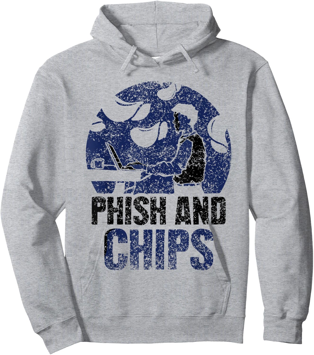 Phish And Chips Hacking Hacker Hack Computer It Hoodie - Hoodie | Ash