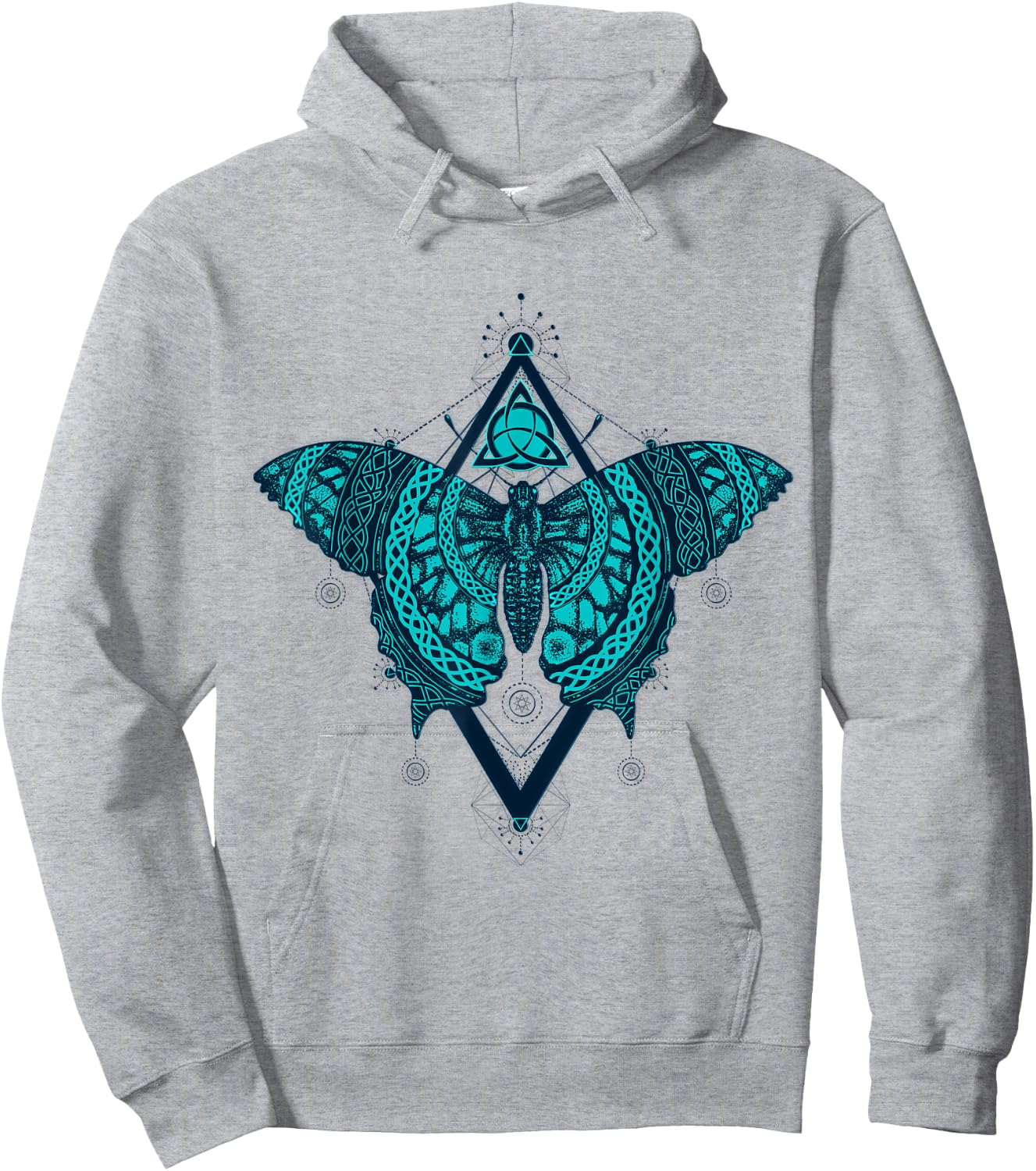 Celtic Knot Butterfly Charmed Tribal Triquetra Hoodie - Hoodie | Ash
