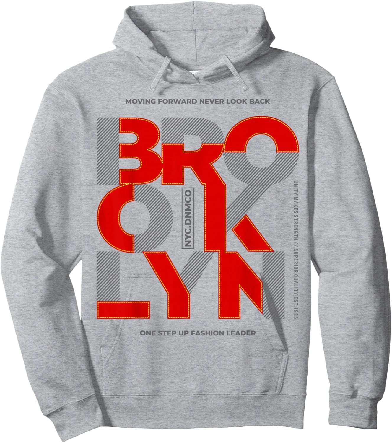 Brooklyn Moving Forward Never Look Back Hoodie - Hoodie | Ash
