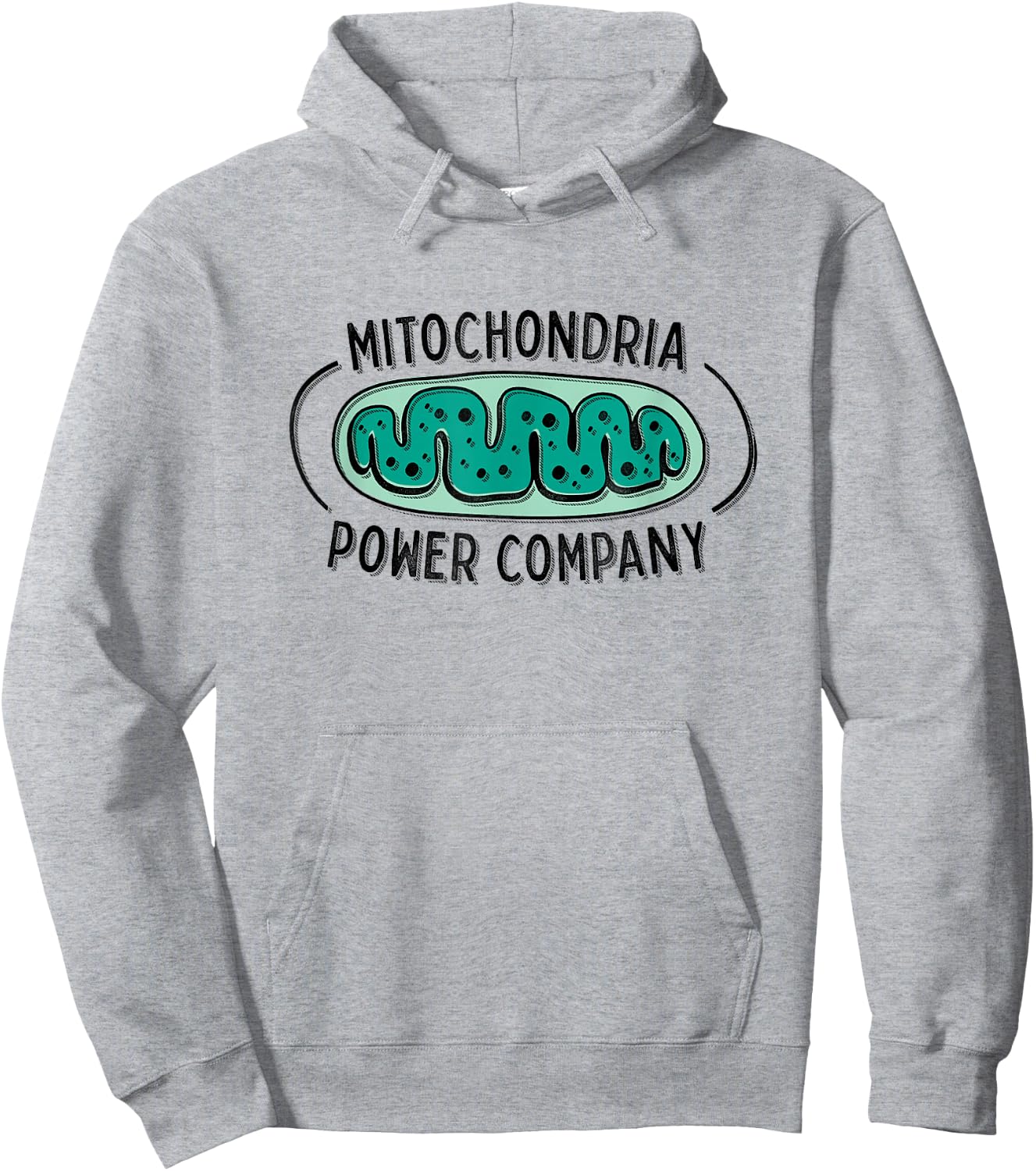 Cute Funny Lab Geek Mitochondria Power Company Hoodie - Hoodie | Ash