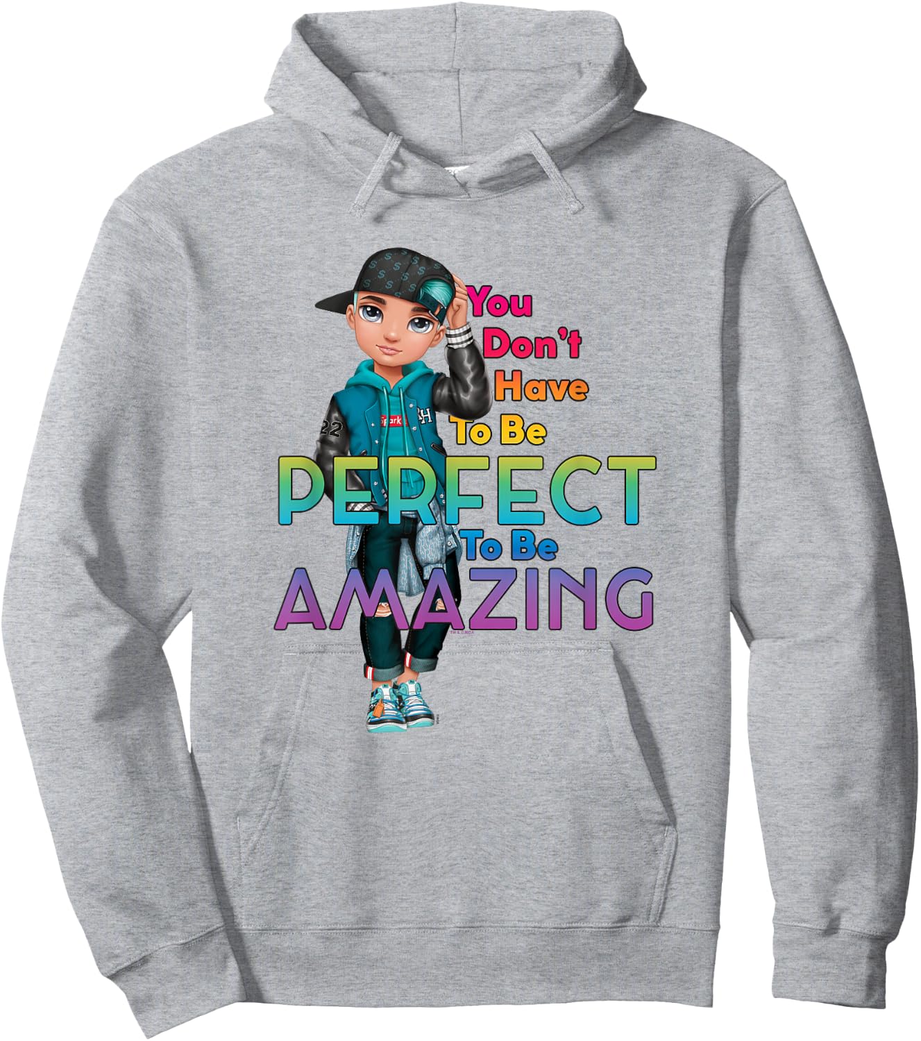 Rainbow High River Kendall Amazing Quote Hoodie - Hoodie | Ash