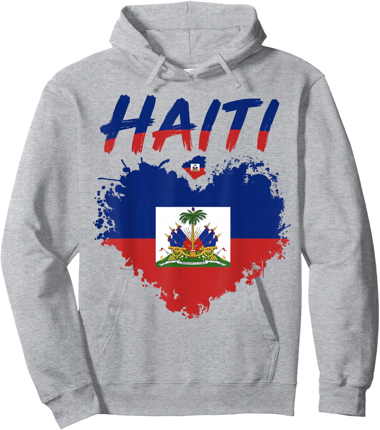 Haiti Haitian Flag Pride Men Women Kids Hoodie - Hoodie | Ash