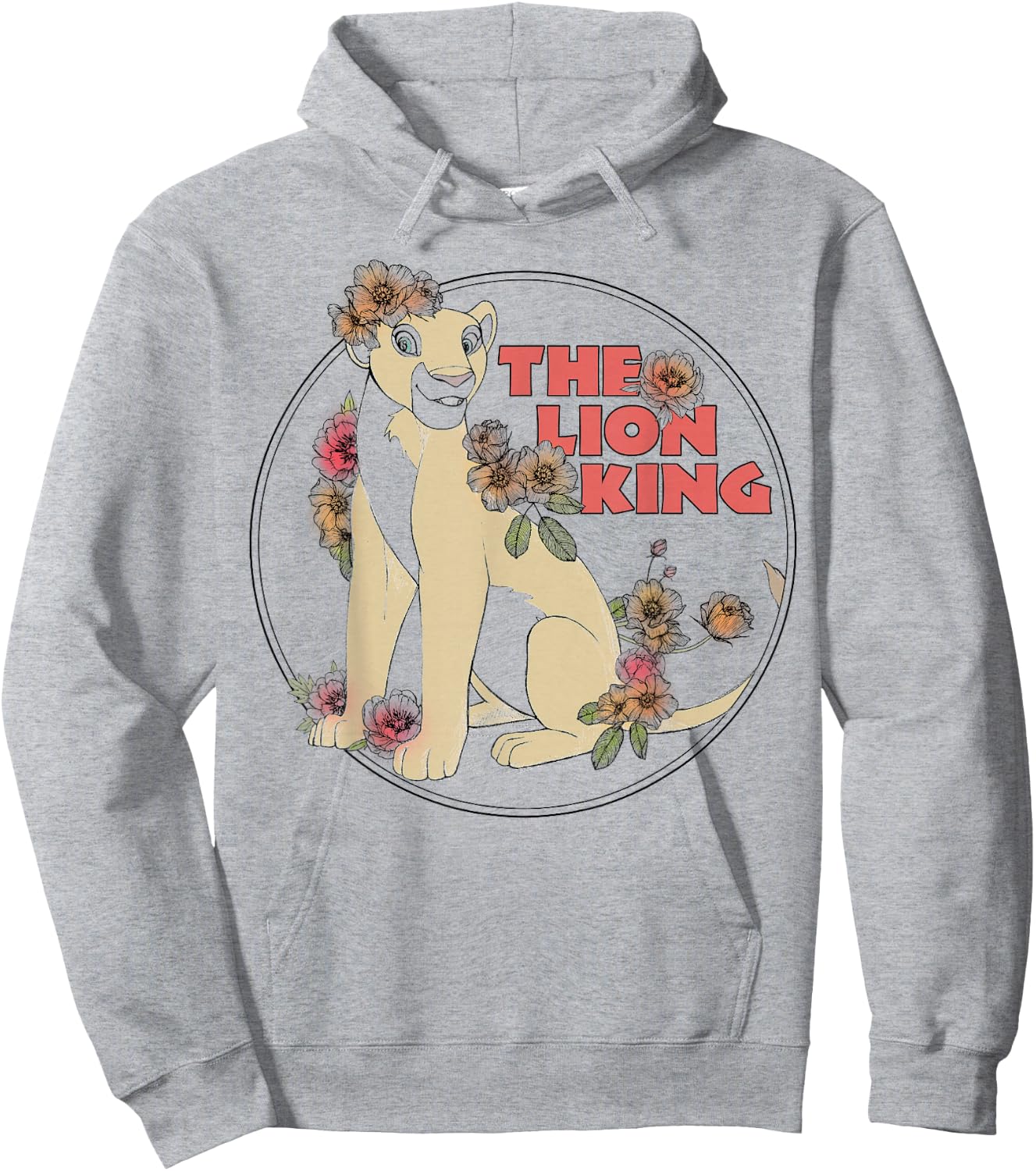 Disney Lion King Nala Covered In Flowers Logo Hoodie - Hoodie | Ash