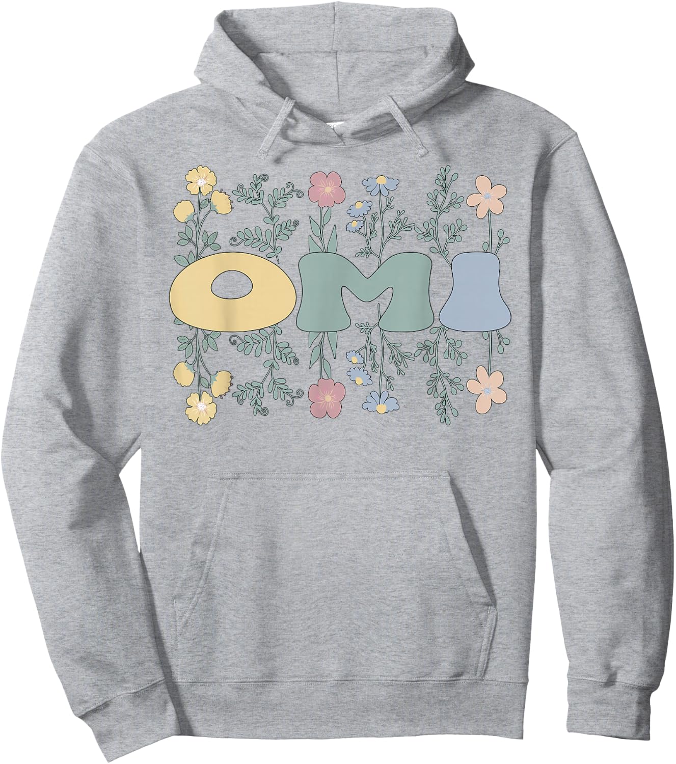 Groovy Omi Grandmother Flowers Omi Grandma Hoodie - Hoodie | Ash