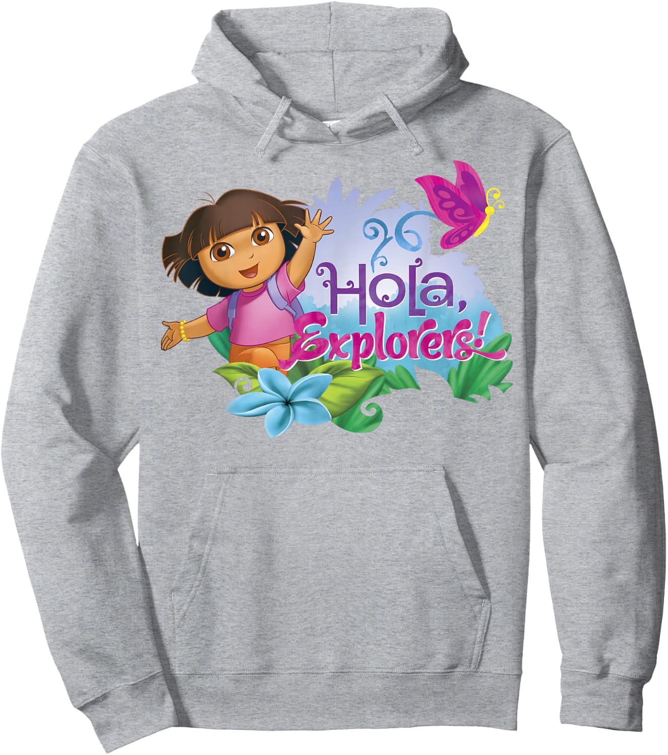 Dora The Explorer Spring Butterfly Hola Hoodie - Hoodie | Ash