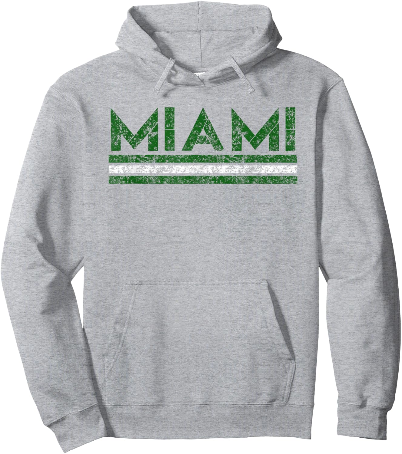 Miami Florida Retro Vintage Weathered Hoodie - Hoodie | Ash