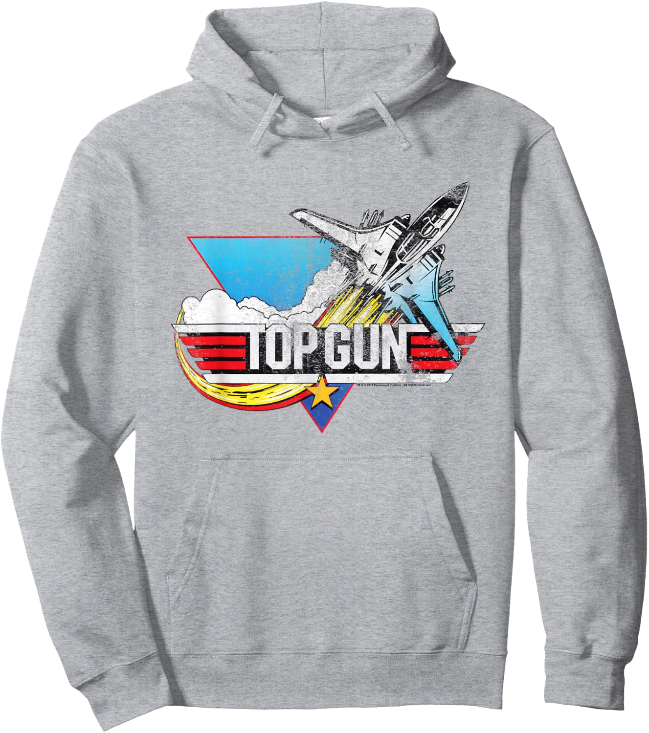 Top Gun Flying Jet Hoodie - Hoodie | Ash