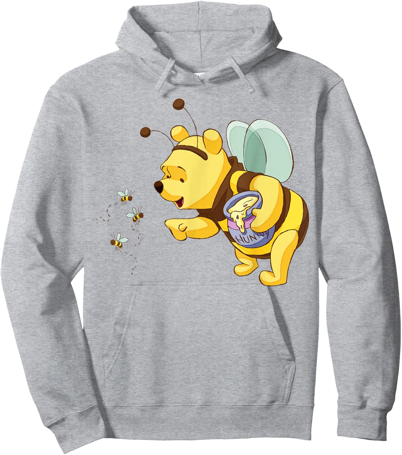 Winnie The Pooh - Pooh Honey Bee Costume Hoodie - Hoodie | Ash