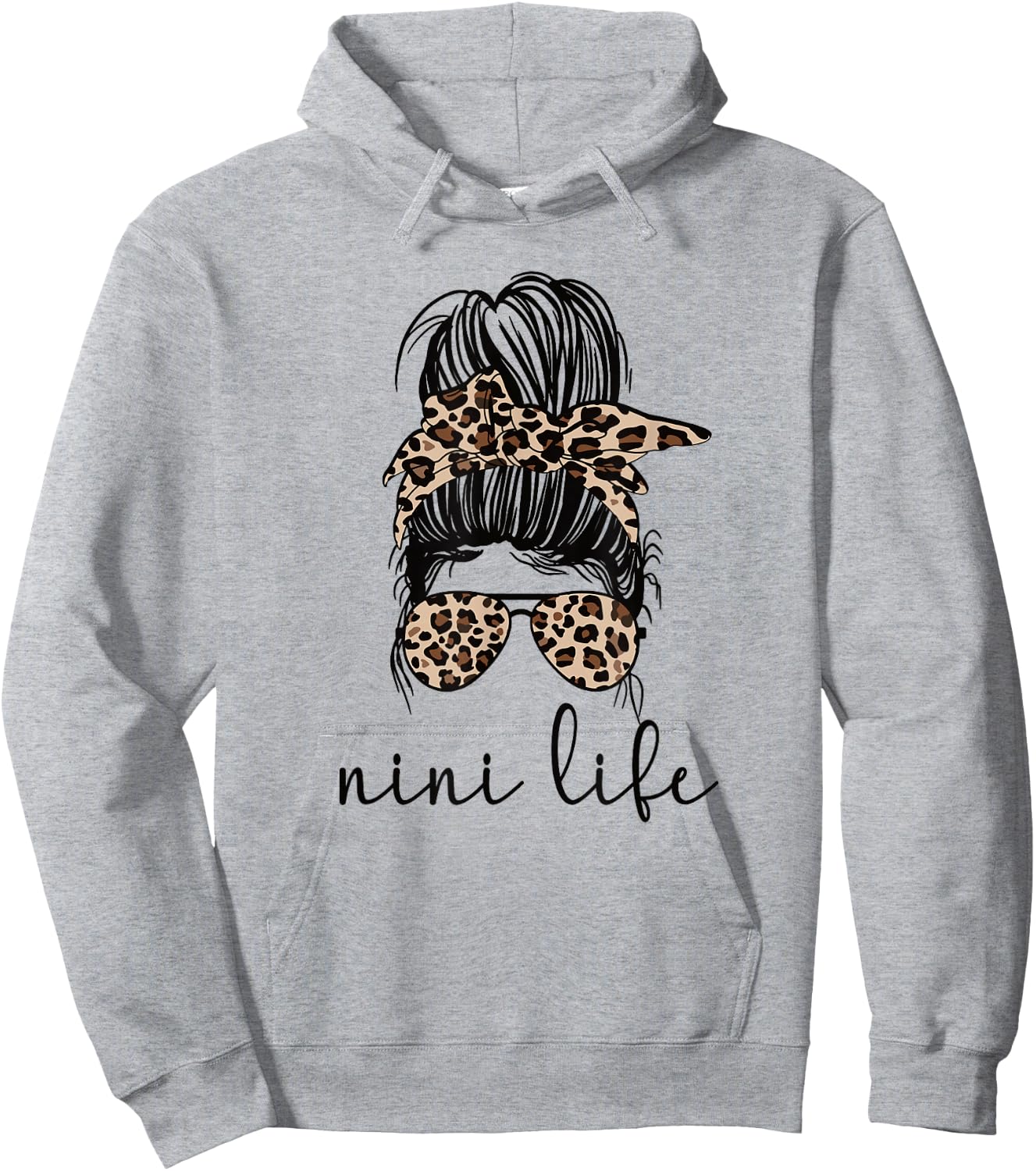Nini Life Blessed Nini Grandmother Nini Grandma Hoodie - Hoodie | Ash