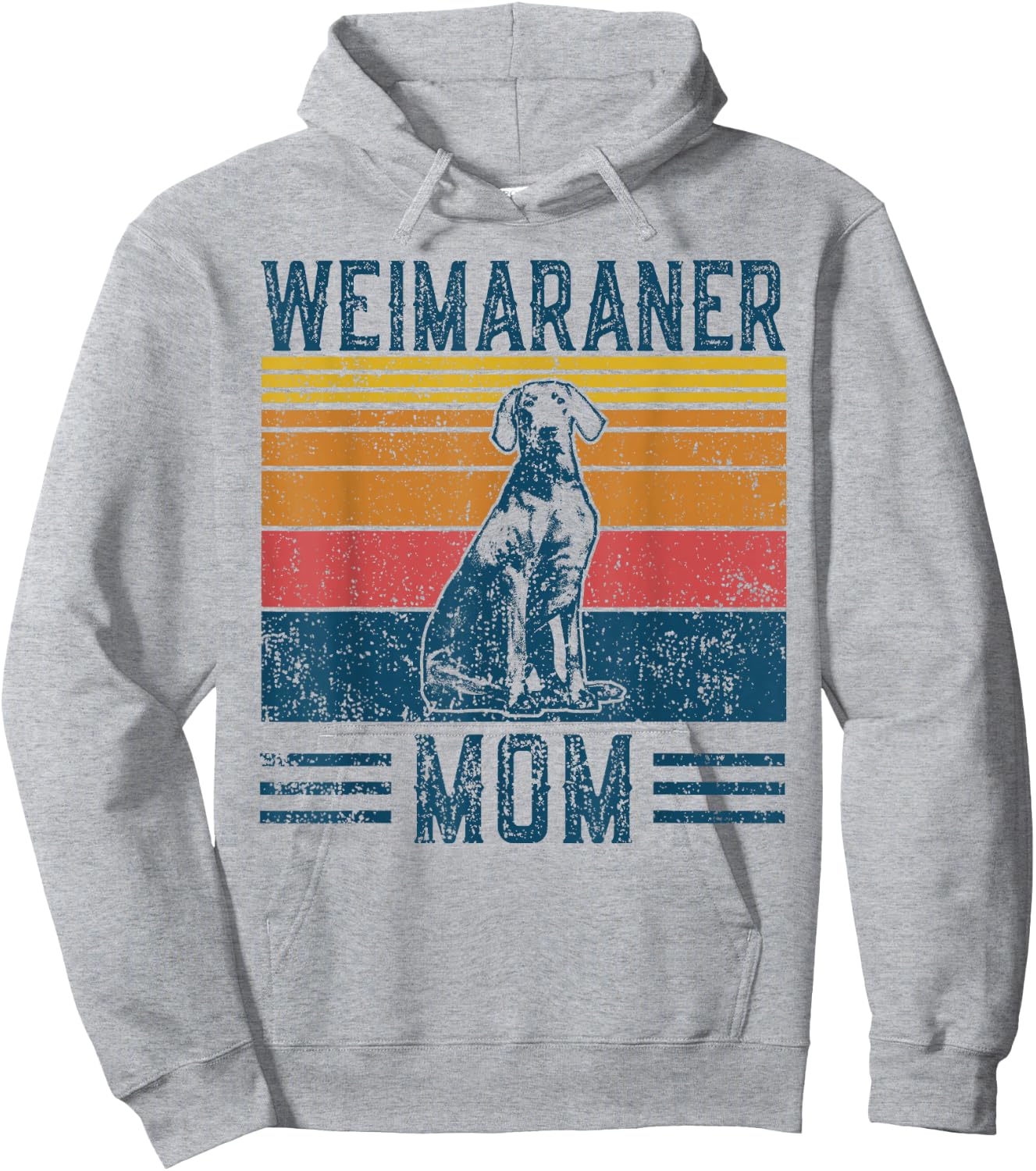 Dog Weimaraner Mom - Vintage Weimaraner Mom Hoodie - Hoodie | Ash