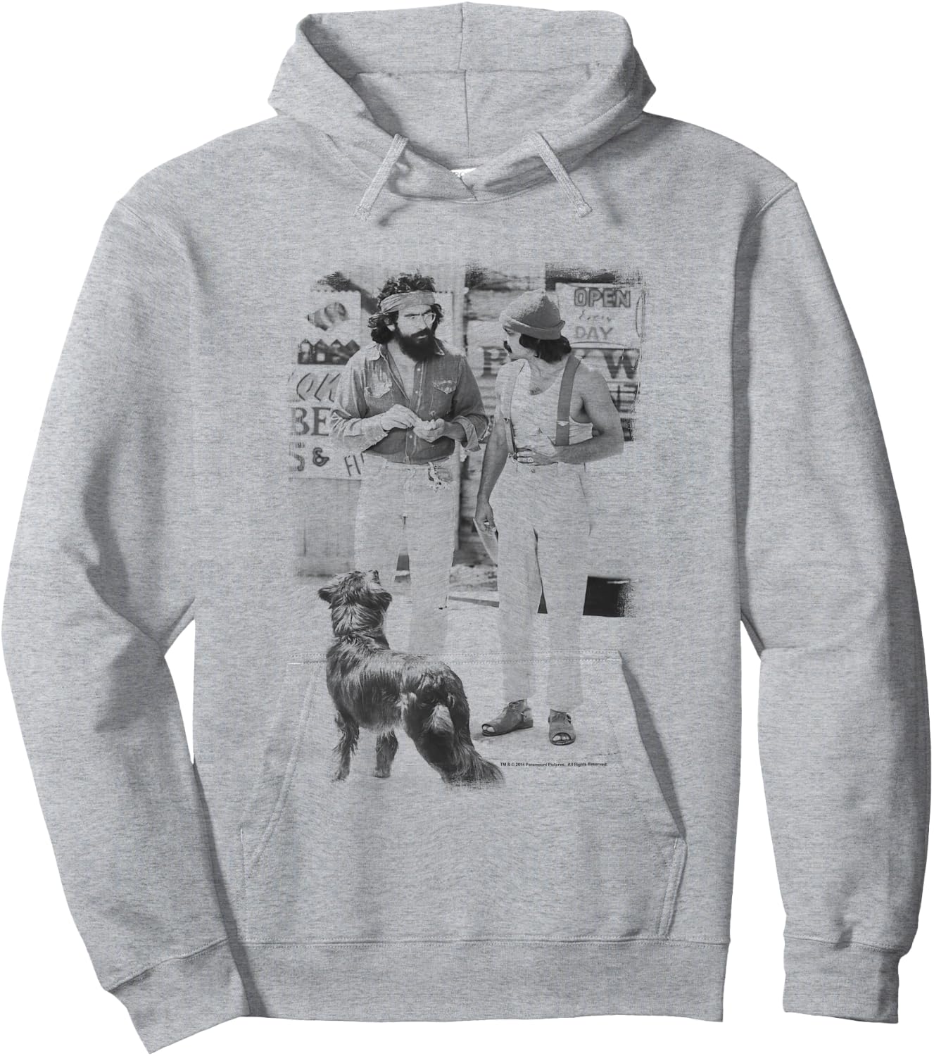 Up in Smoke Cheech Chong Dog Hoodie - Hoodie | Ash