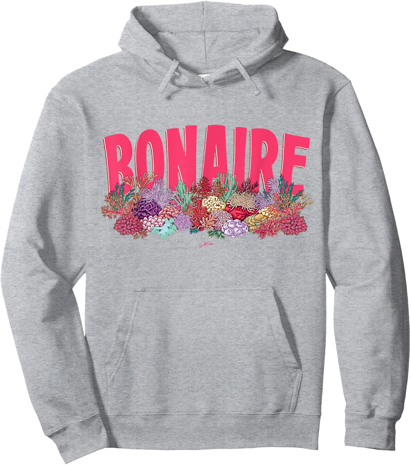 JCombs: Bonaire, Coral Reef, Beach Hoodie - Hoodie | Ash
