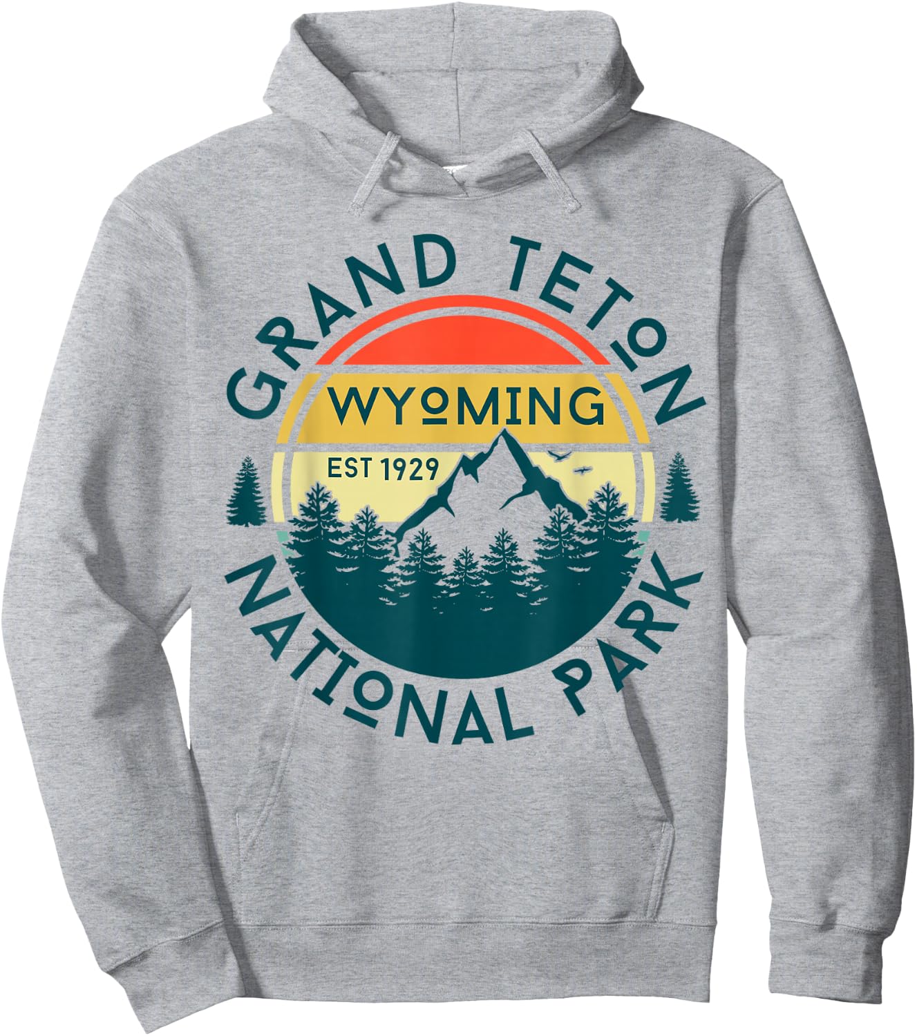 Grand Teton National Park Hoodie - Hoodie | Ash