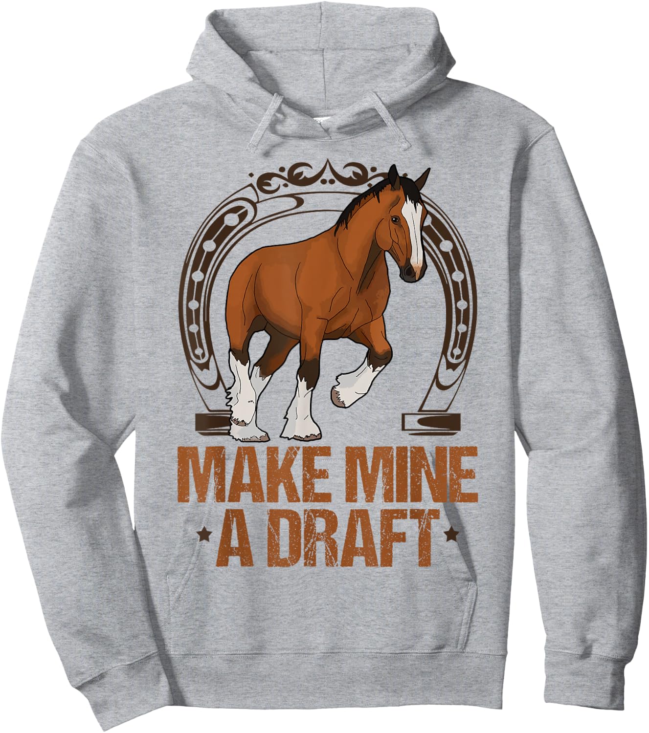 Make Mine A Draft Horse Shirt Funny Horse Hoodie - Hoodie | Ash