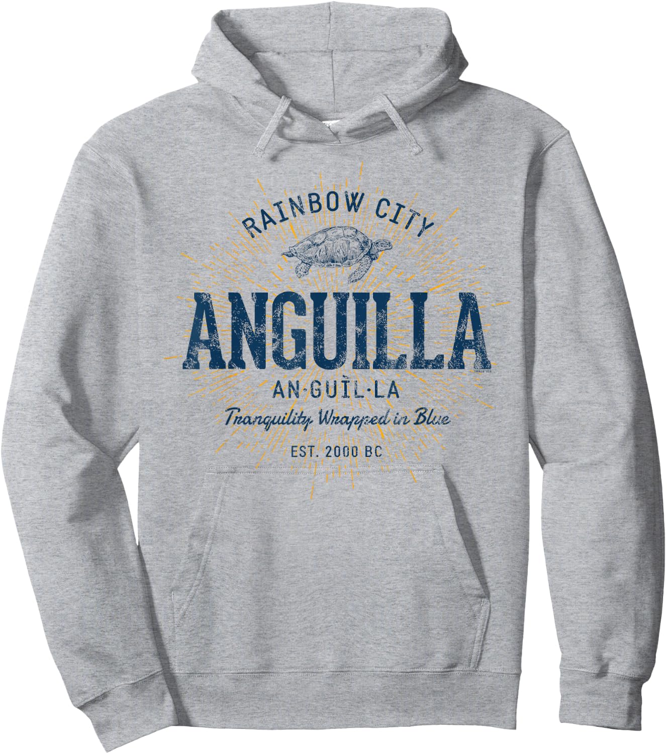 Anguilla Retro Style Vintage Anguilla Hoodie - Hoodie | Ash