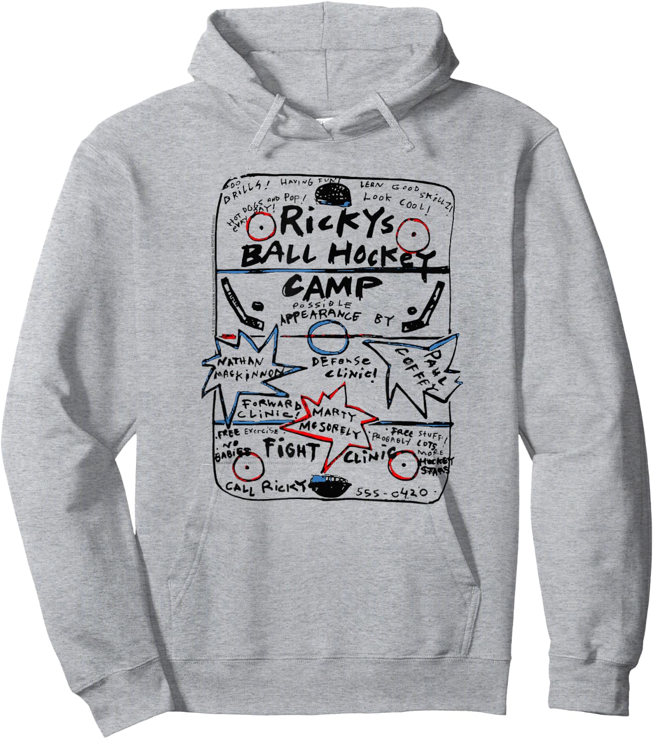 Trailer Park Boys Ricky's Ball Hockey Camp Hoodie - Hoodie | Ash