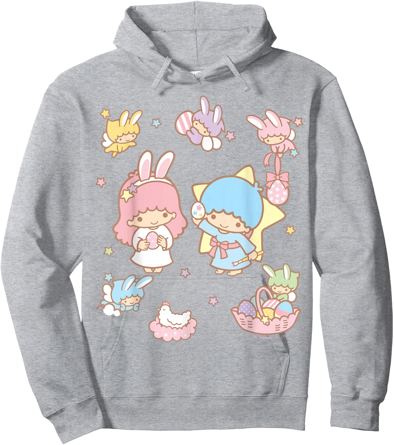 Little Twin Stars and Friends Easter Shirt Hoodie - Hoodie | Ash