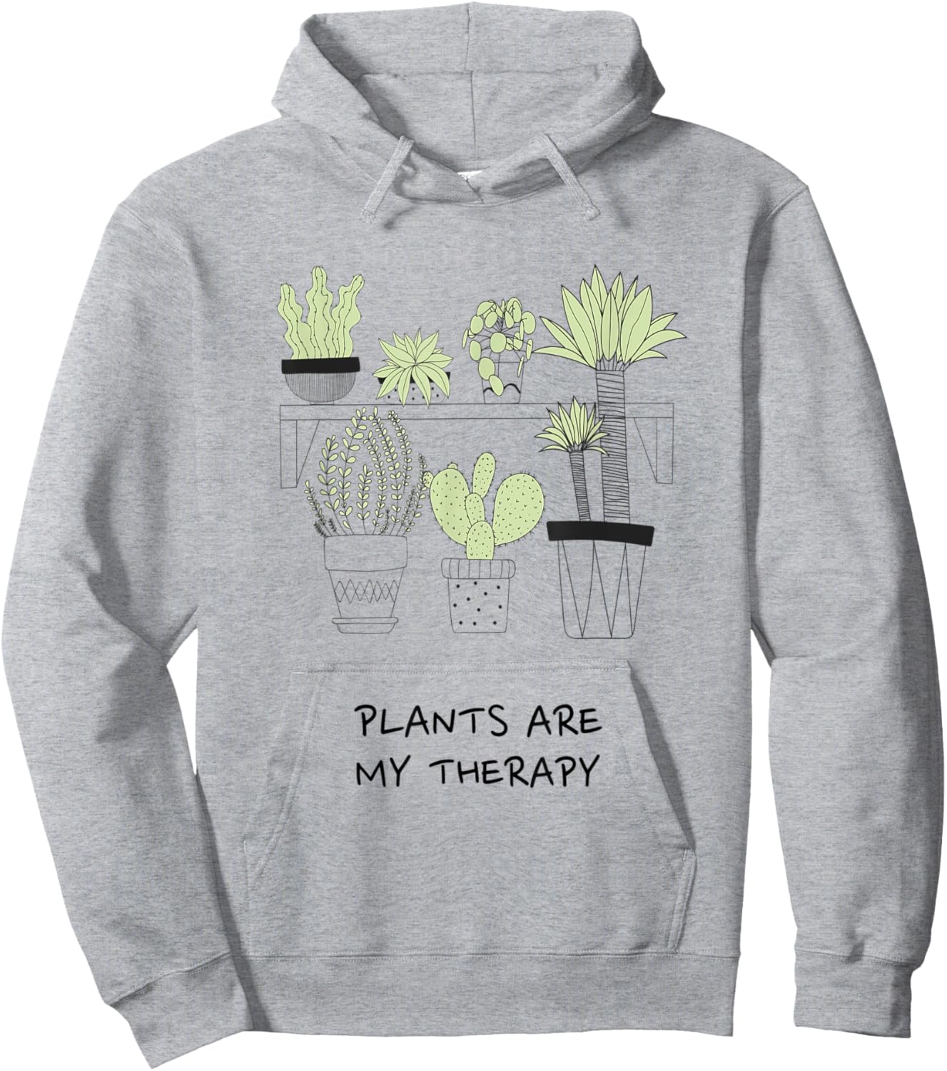 Plants Are My Therapy Hoodie - Hoodie | Ash