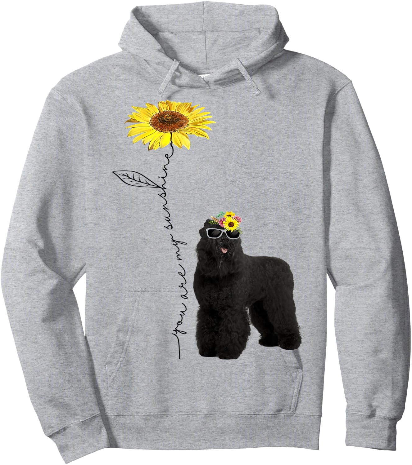 Black Russian Terrier, my friends, my sunshine Hoodie - Hoodie | Ash