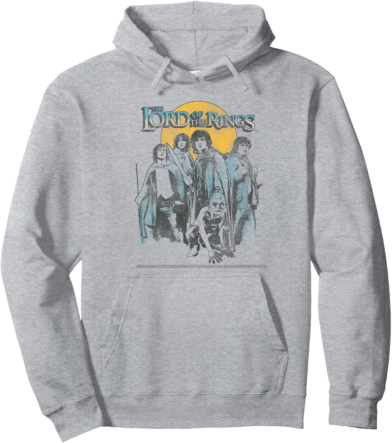 Lord of The Rings Retro Group Sunset Poster Hoodie - Hoodie | Ash
