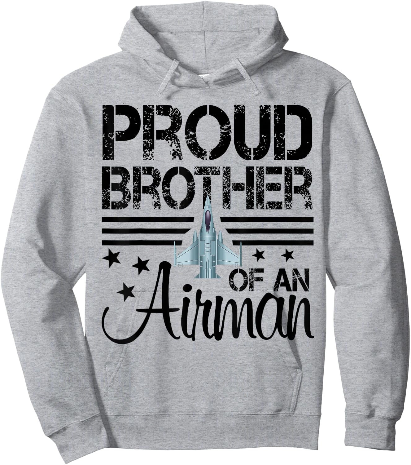 Proud Brother of An Airman Jet Plane Pilot Hoodie - Hoodie | Ash